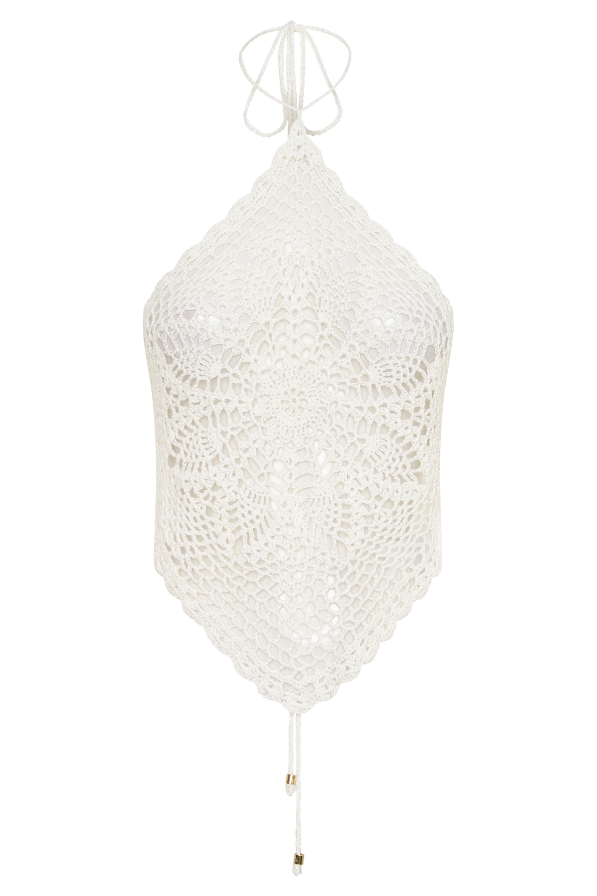 Marvin Crochet Halter Top - Ivory #9