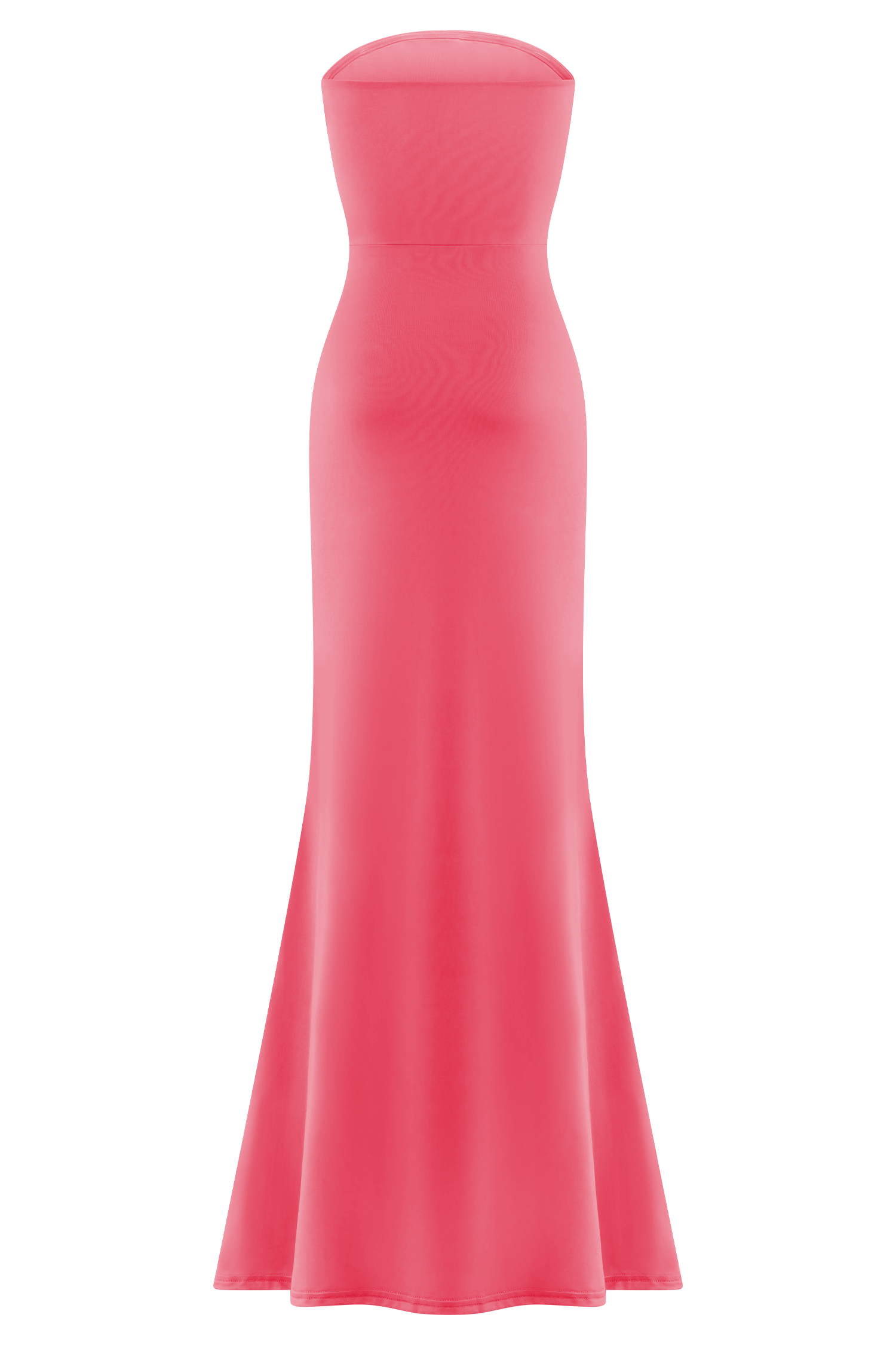 Madison Strapless Slinky Maxi Dress - Coral #6
