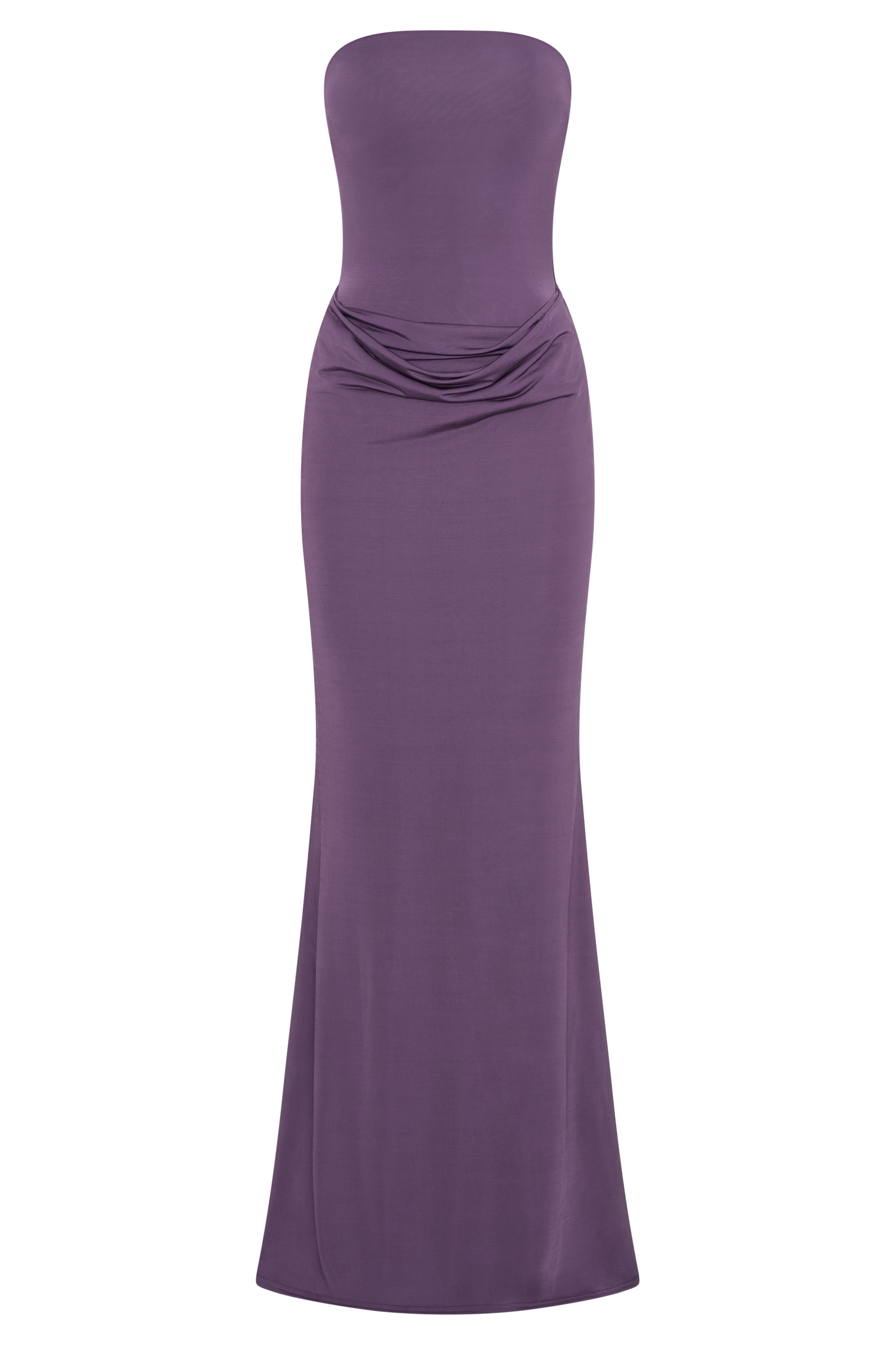 Madison Strapless Slinky Maxi Dress - Purple | MESHKI UK Madison Strapless Slinky Maxi Dress - Purple | MESHKI UK