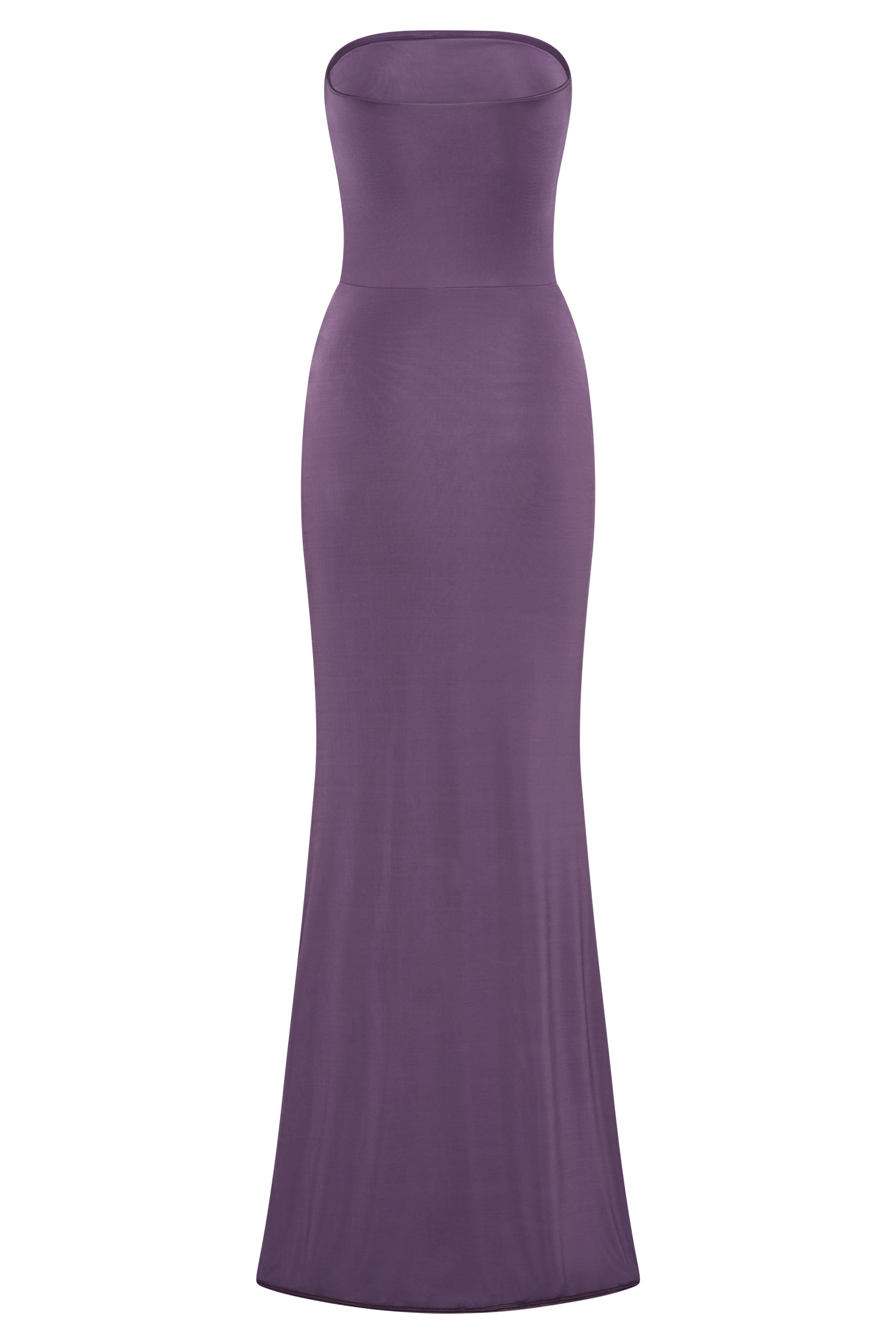 Madison Strapless Slinky Maxi Dress - Purple #7