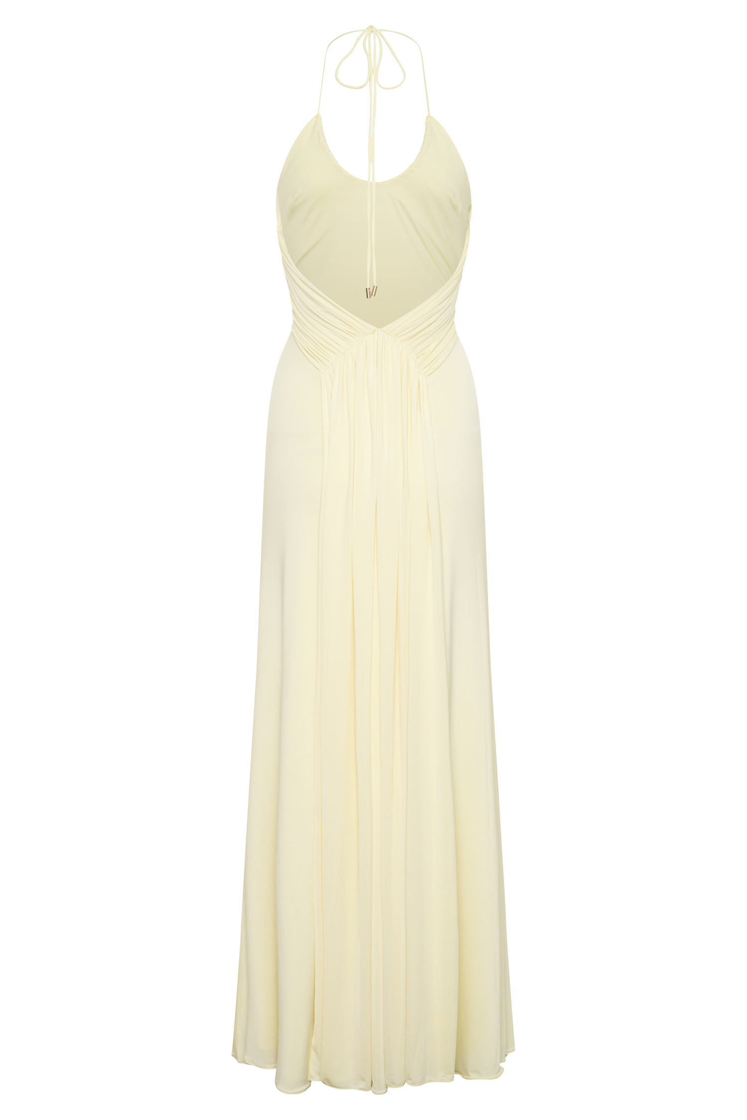 Maely Gathered Slinky Maxi Dress - Lemon #10