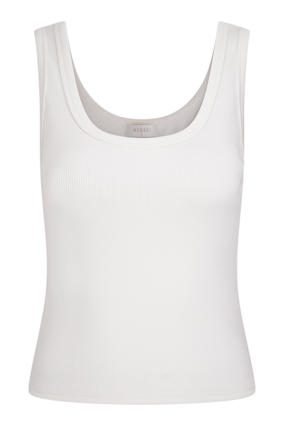 Maeva Scoop Tank Top - Ivory