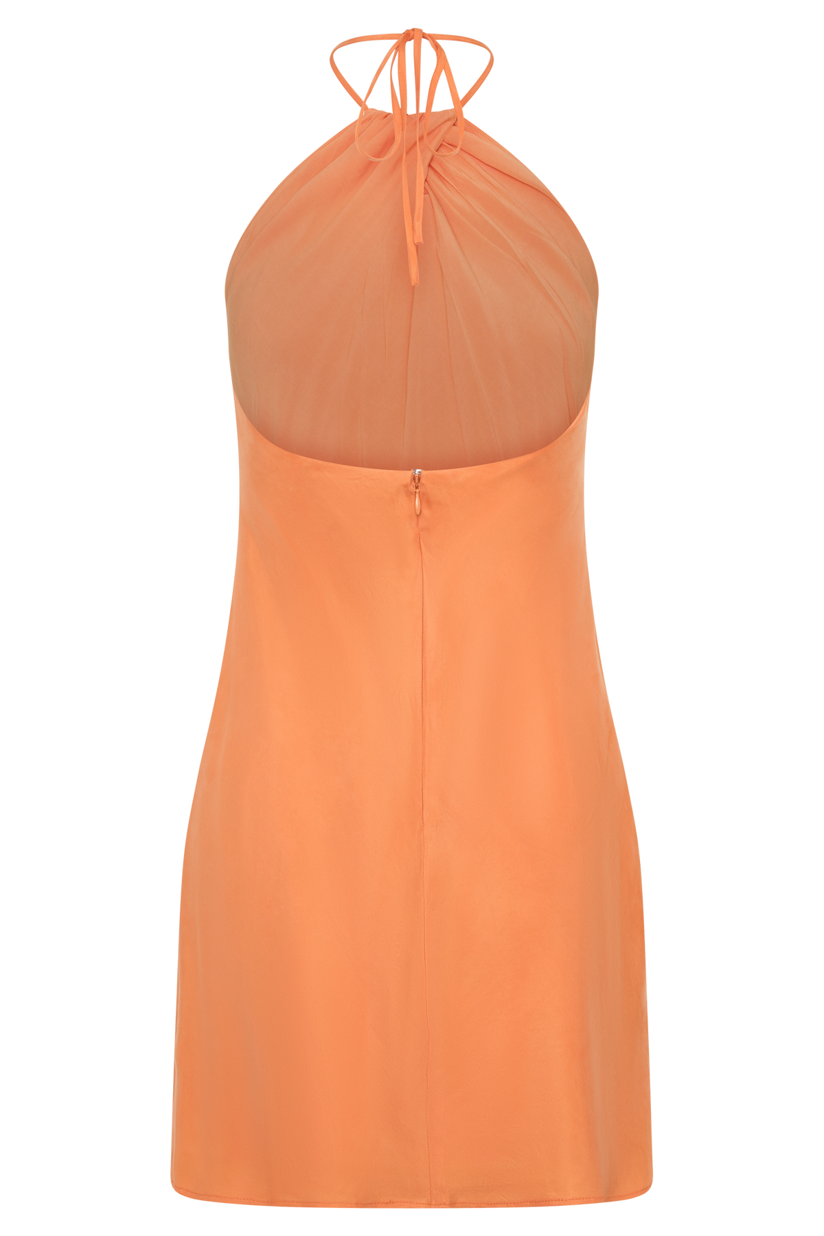 Maggie Cupro Halter Mini Dress - Orange #6