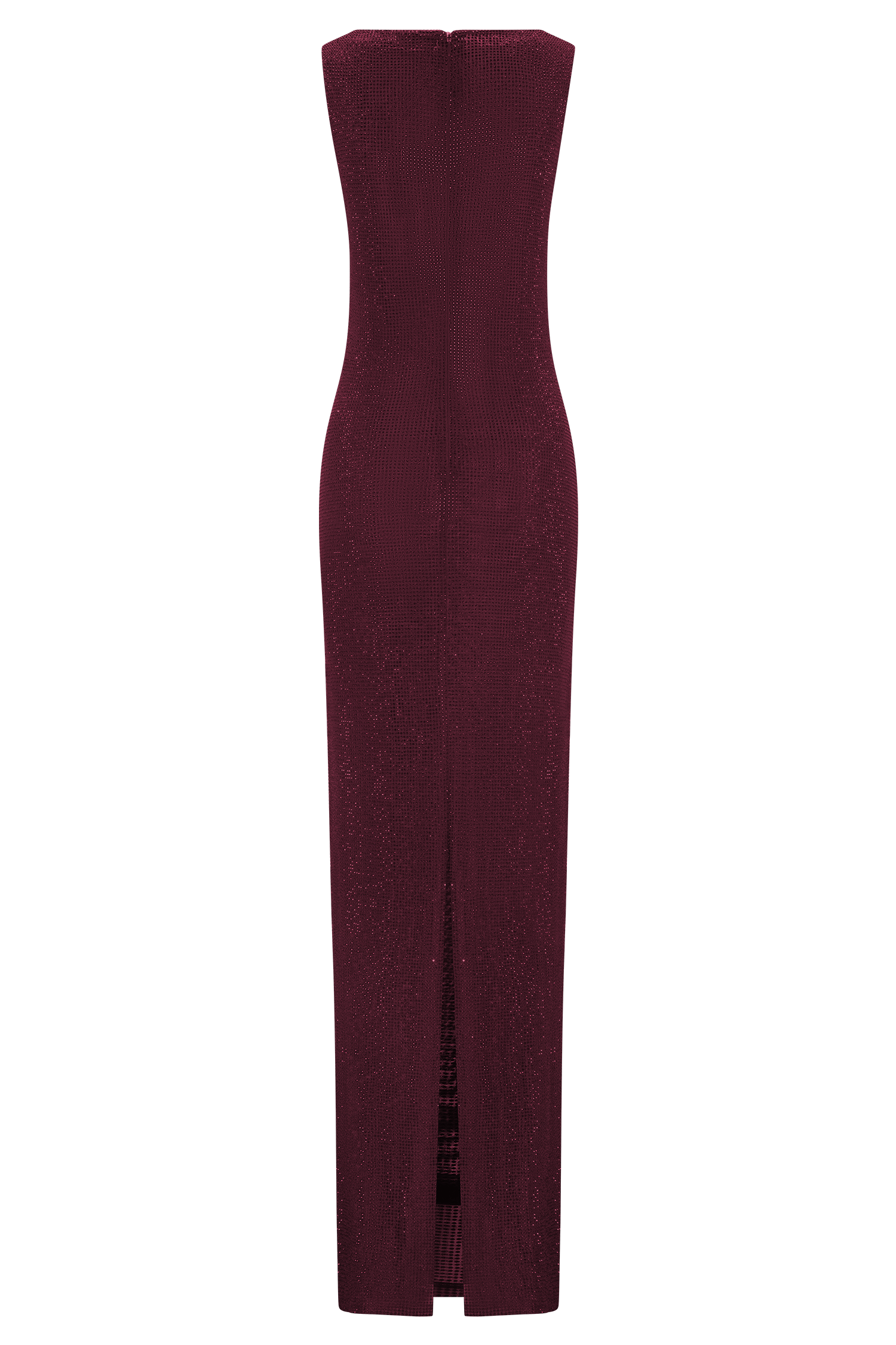 Magnolia Sleeveless Diamante Maxi Dress - Wine #5