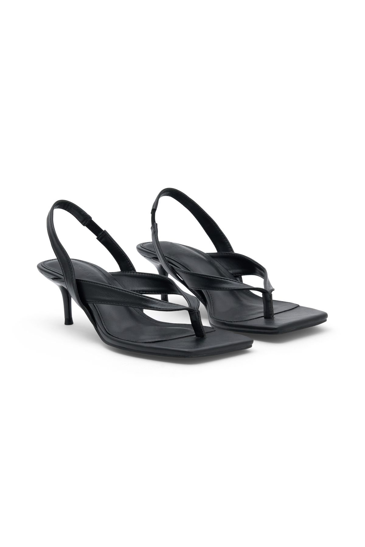 Mai Sling Back Thong Heel - Black #7