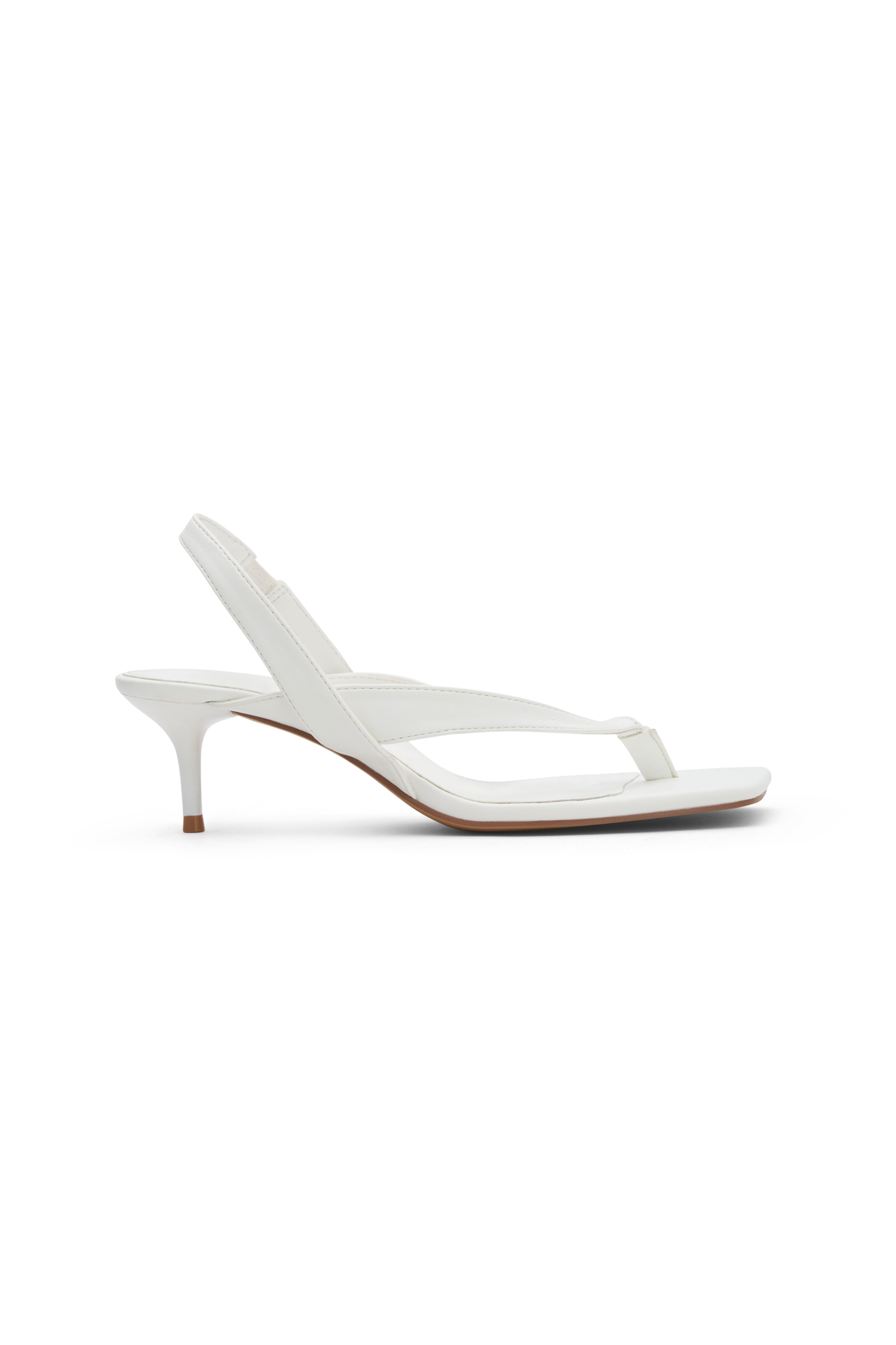 Mai Sling Back Thong Heel - White #5
