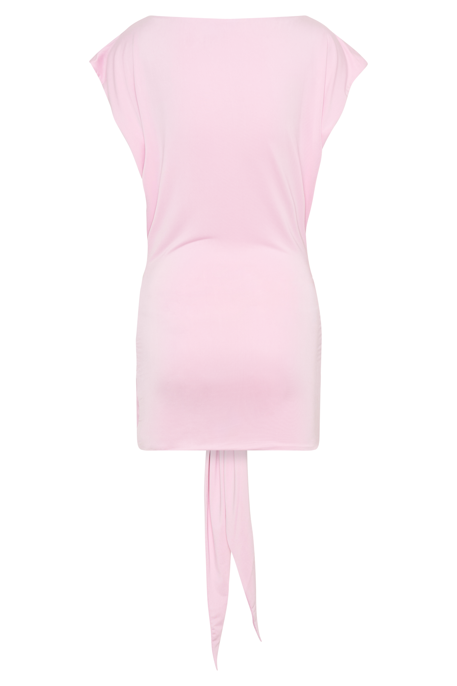Maiara Shortsleeve Slinky Tie Mini Dress - Pink #10