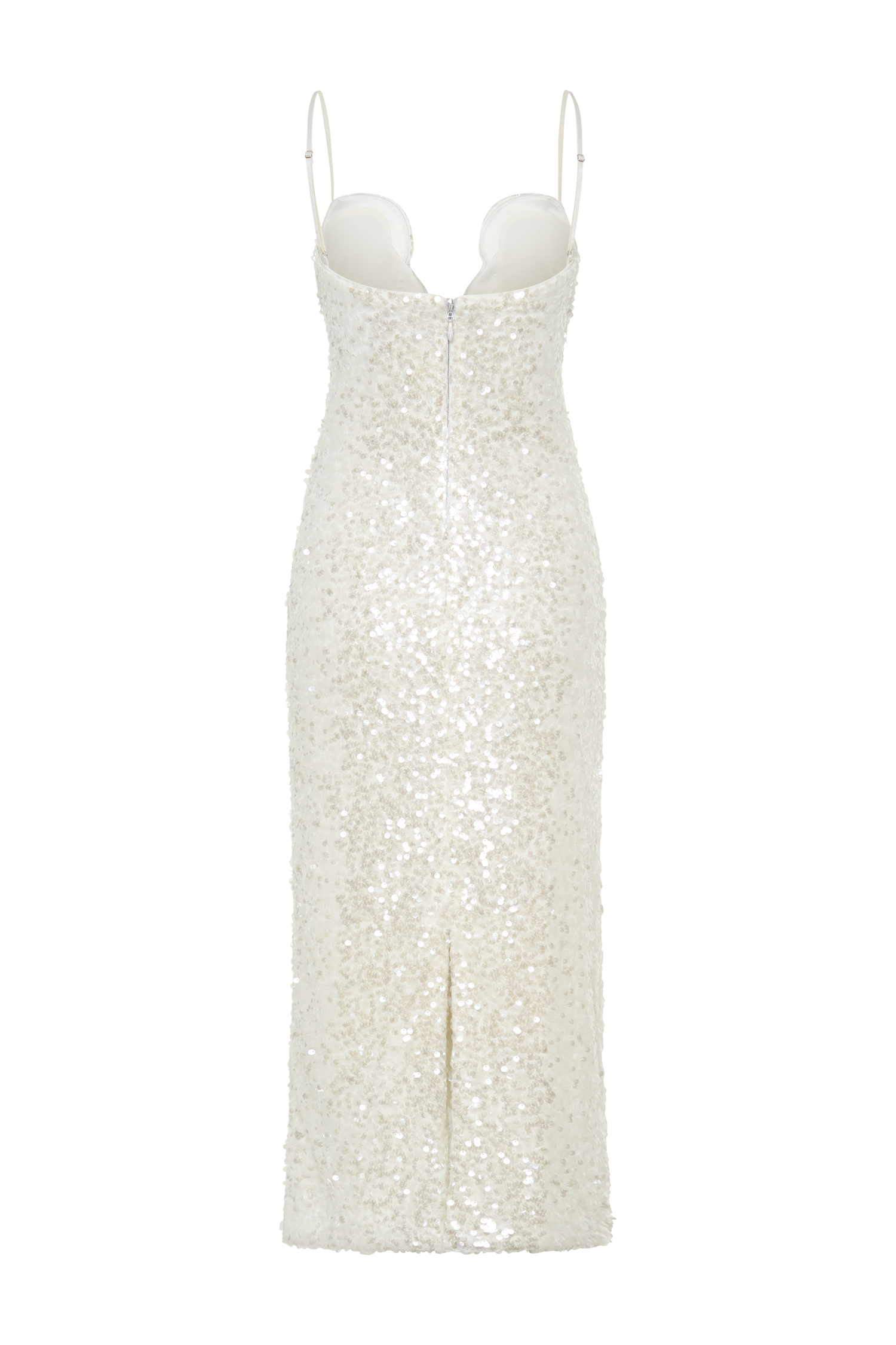 Makari Sequin Maxi Dress - White #8