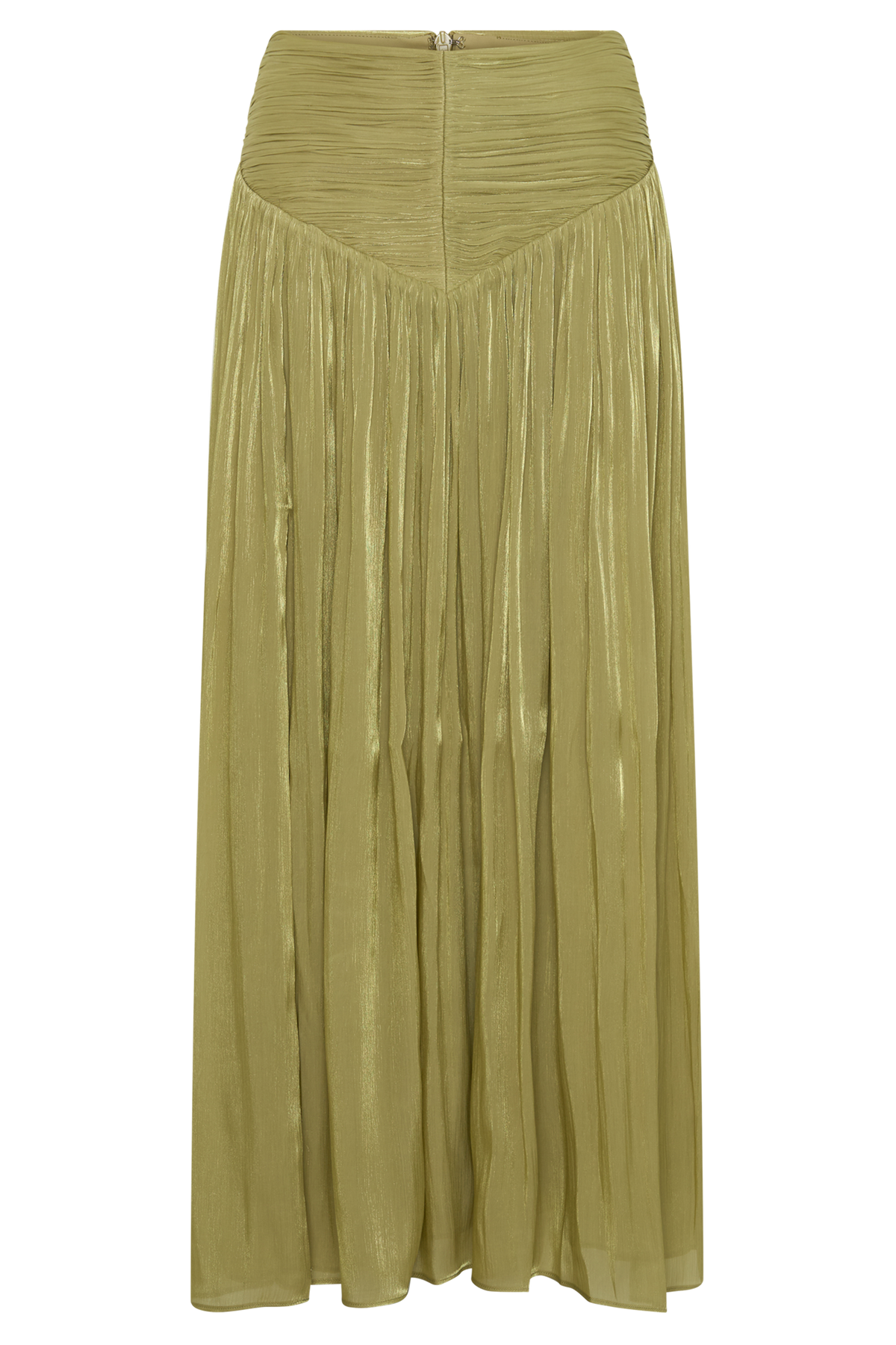 Makena Gathered Midi Skirt - Green #10