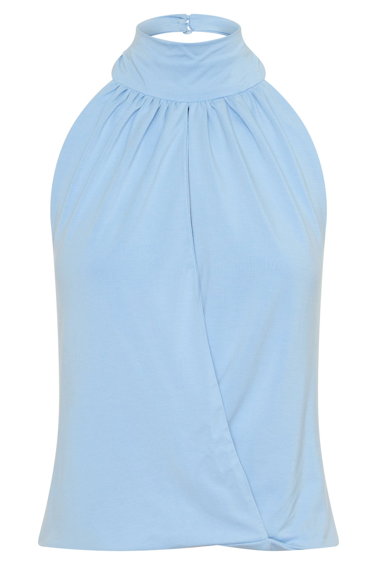 Maki Viscose Sleeveless Halter Top - Blue #9