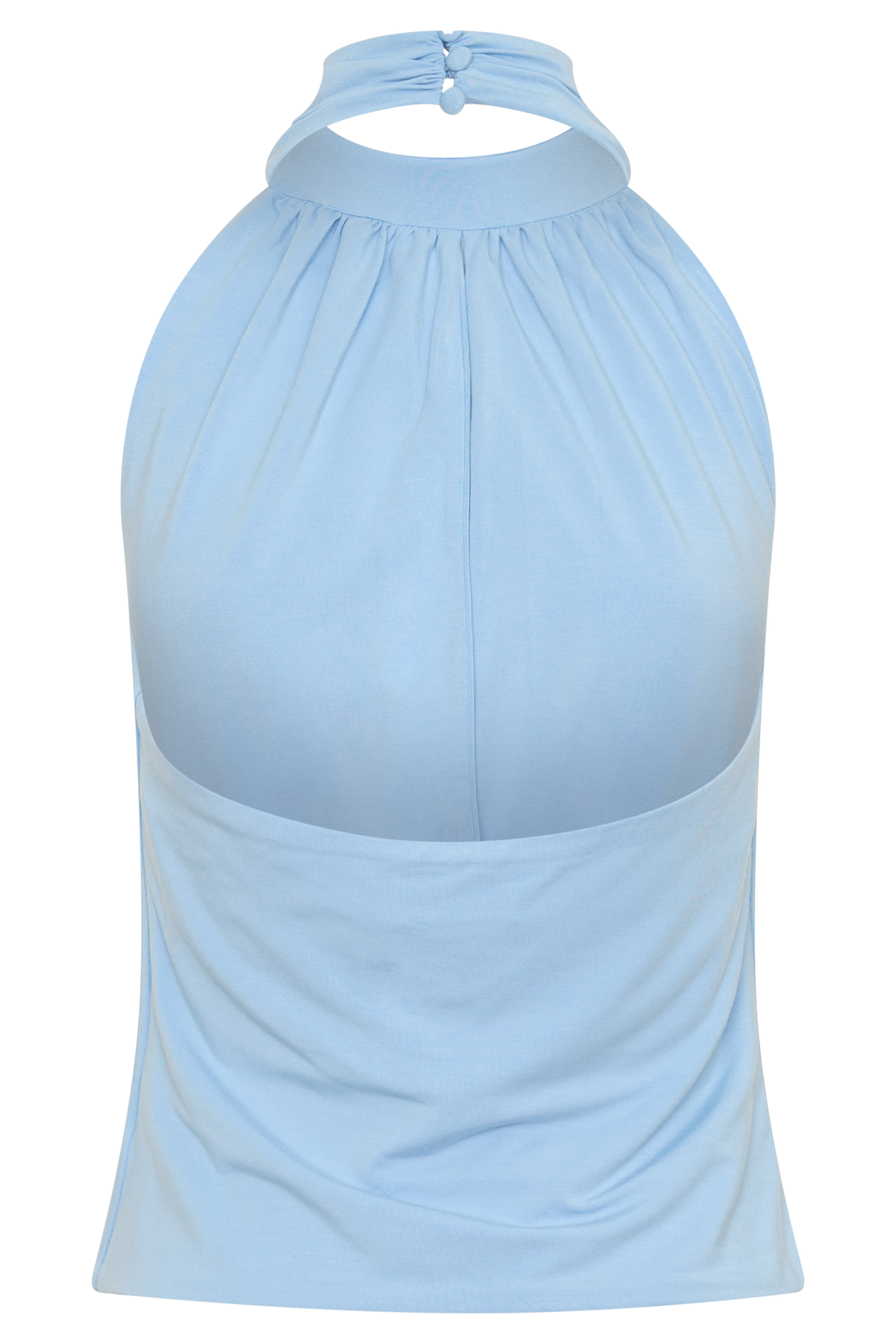 Maki Viscose Sleeveless Halter Top - Blue #8