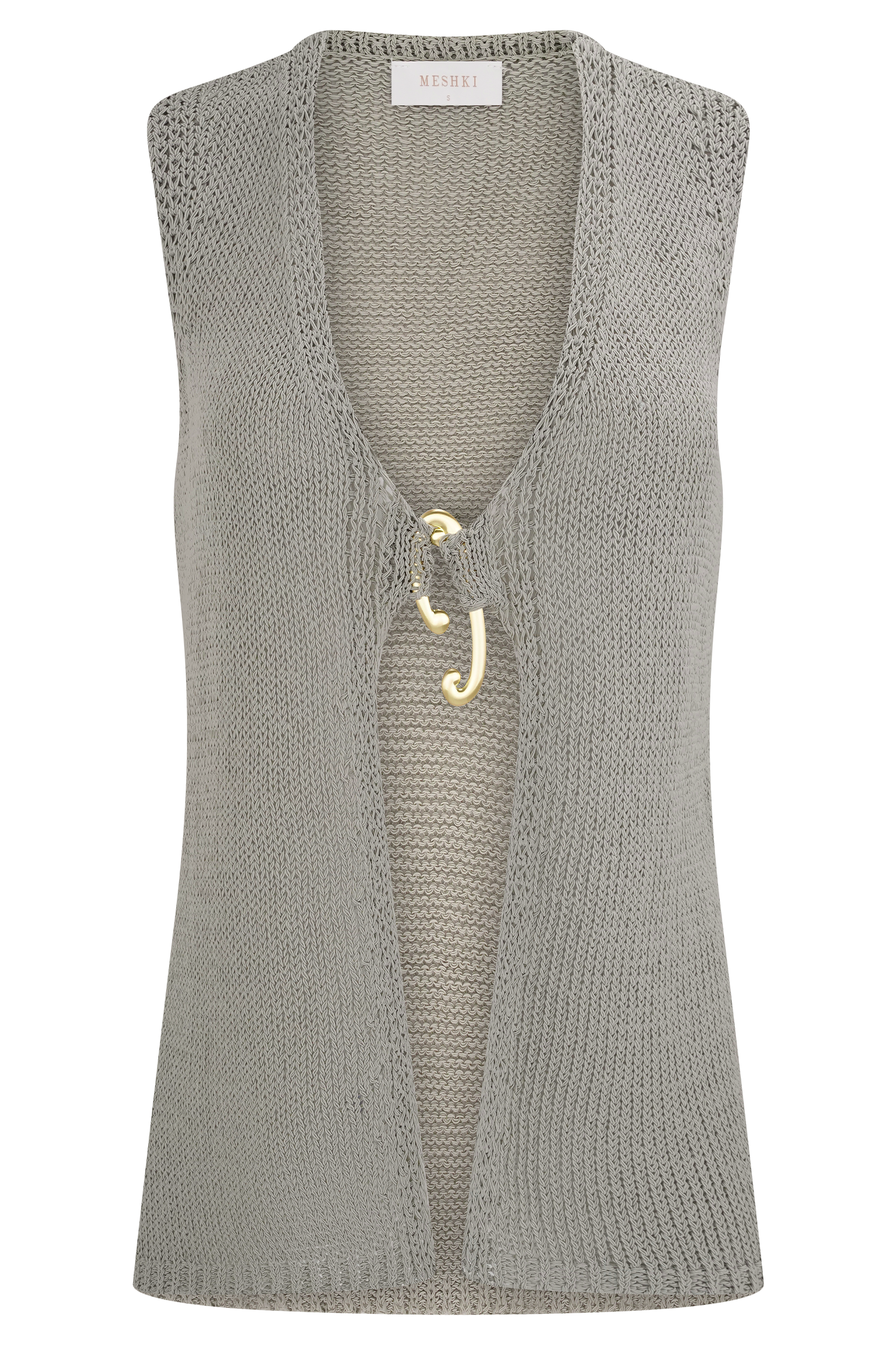 Malani Knit Top With Hardware - Sage #9