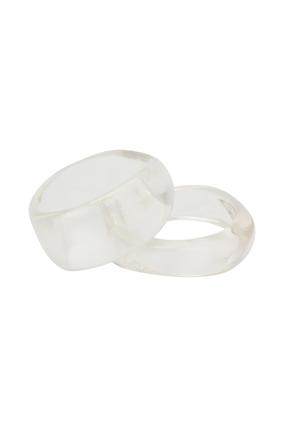 Marah Resin Bangle Set - Clear #6