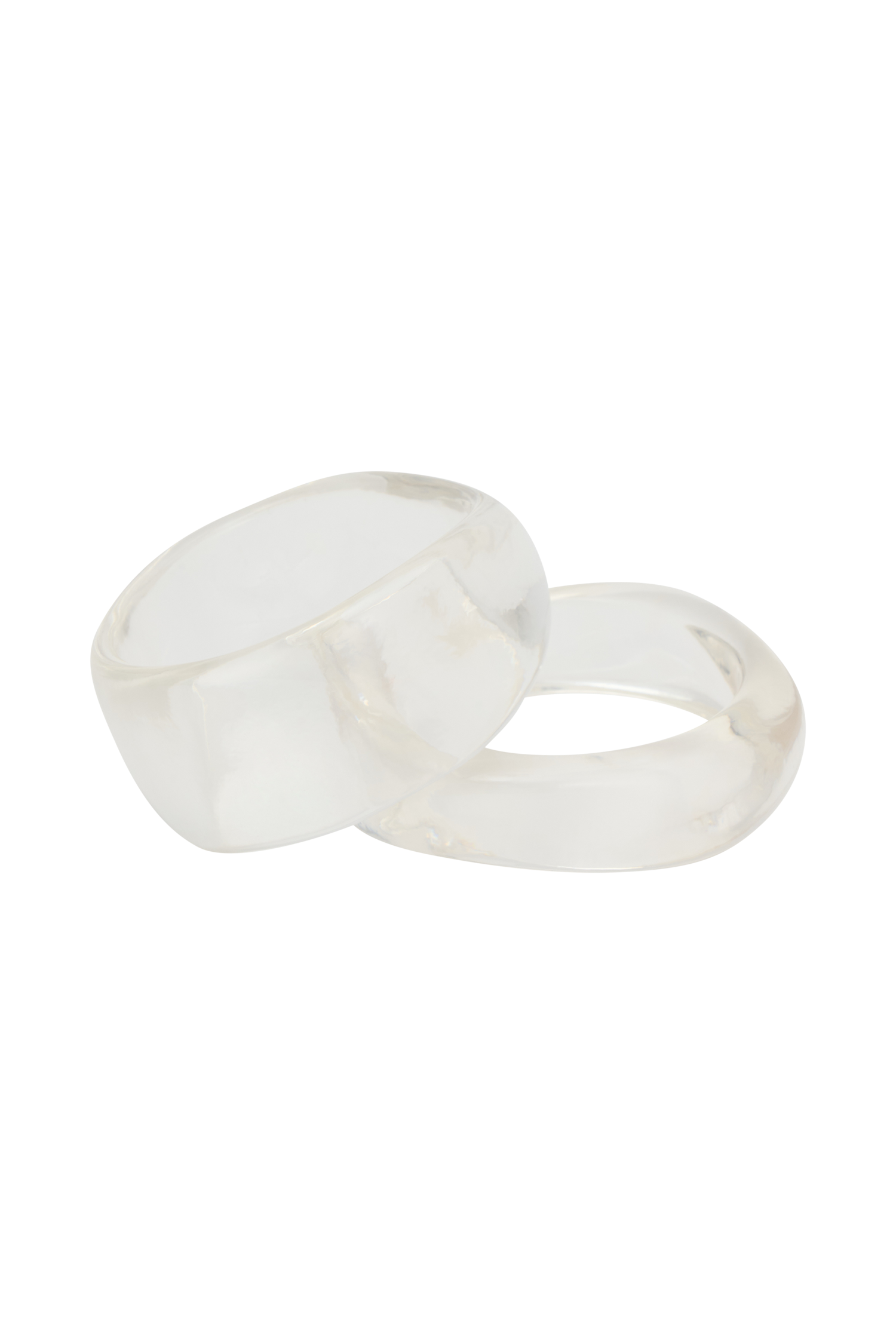 Marah Resin Bangle Set - Clear #6