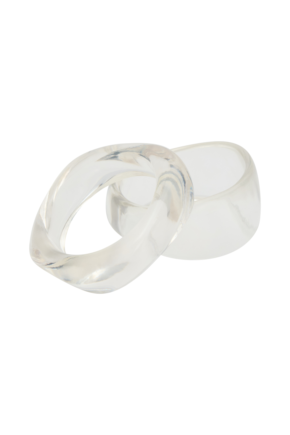 Marah Resin Bangle Set - Clear #7