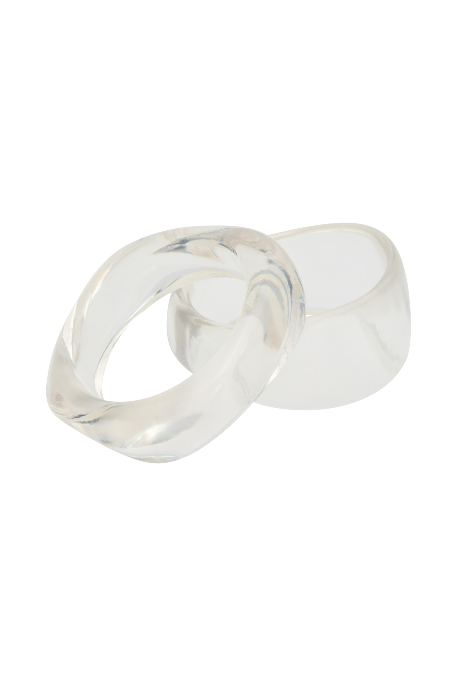 Marah Resin Bangle Set - Clear #7