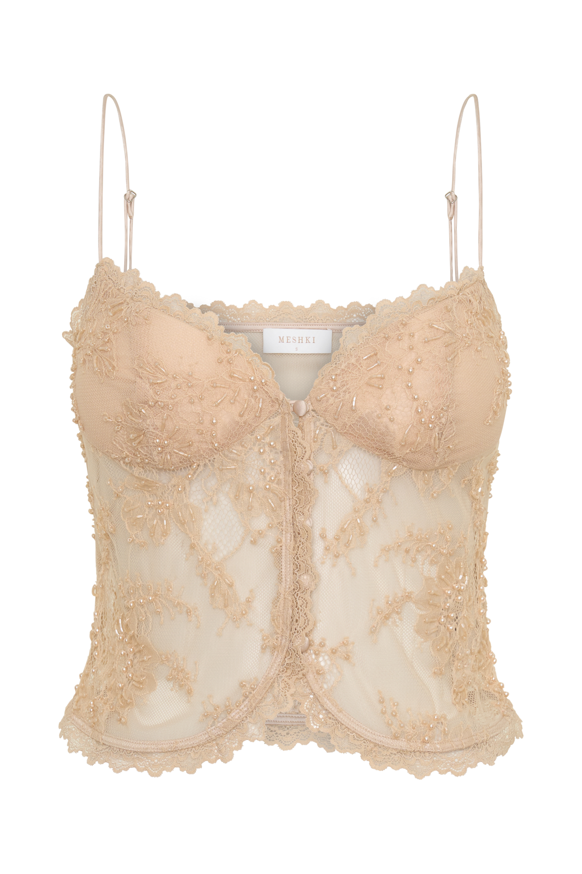 Marcelle Sweetheart Lace Top - Blush Rose Gold #9