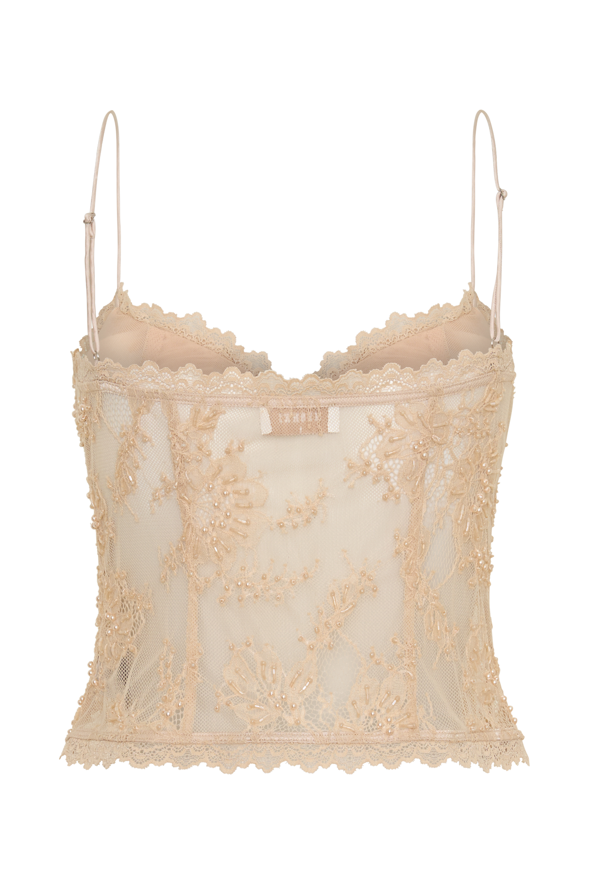 Marcelle Sweetheart Lace Top - Blush Rose Gold
