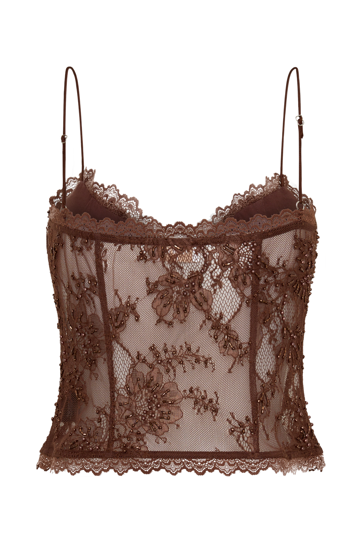 Marcelle Sweetheart Lace Top - Dark Chocolate #10