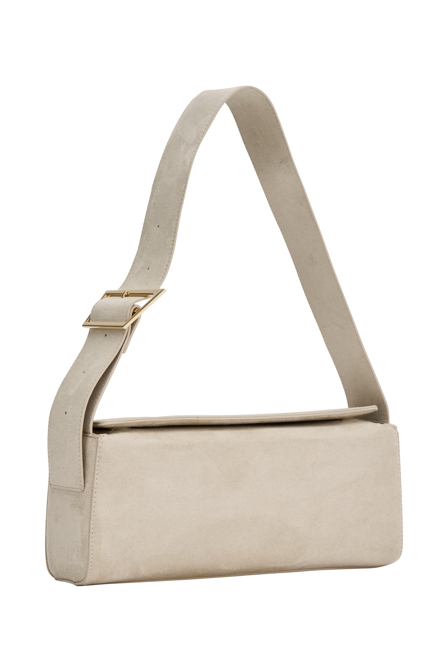 Maria Faux Suede Shoulder Bag - Stone #10