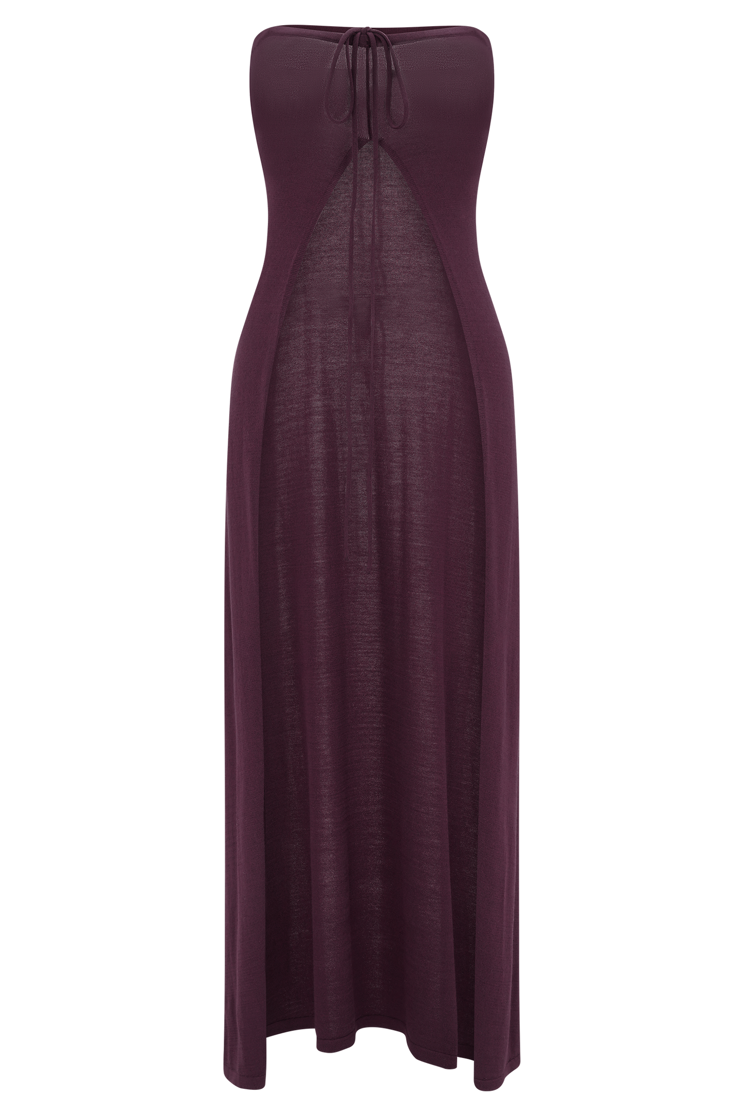 Marimae Long Knit Top - Plum