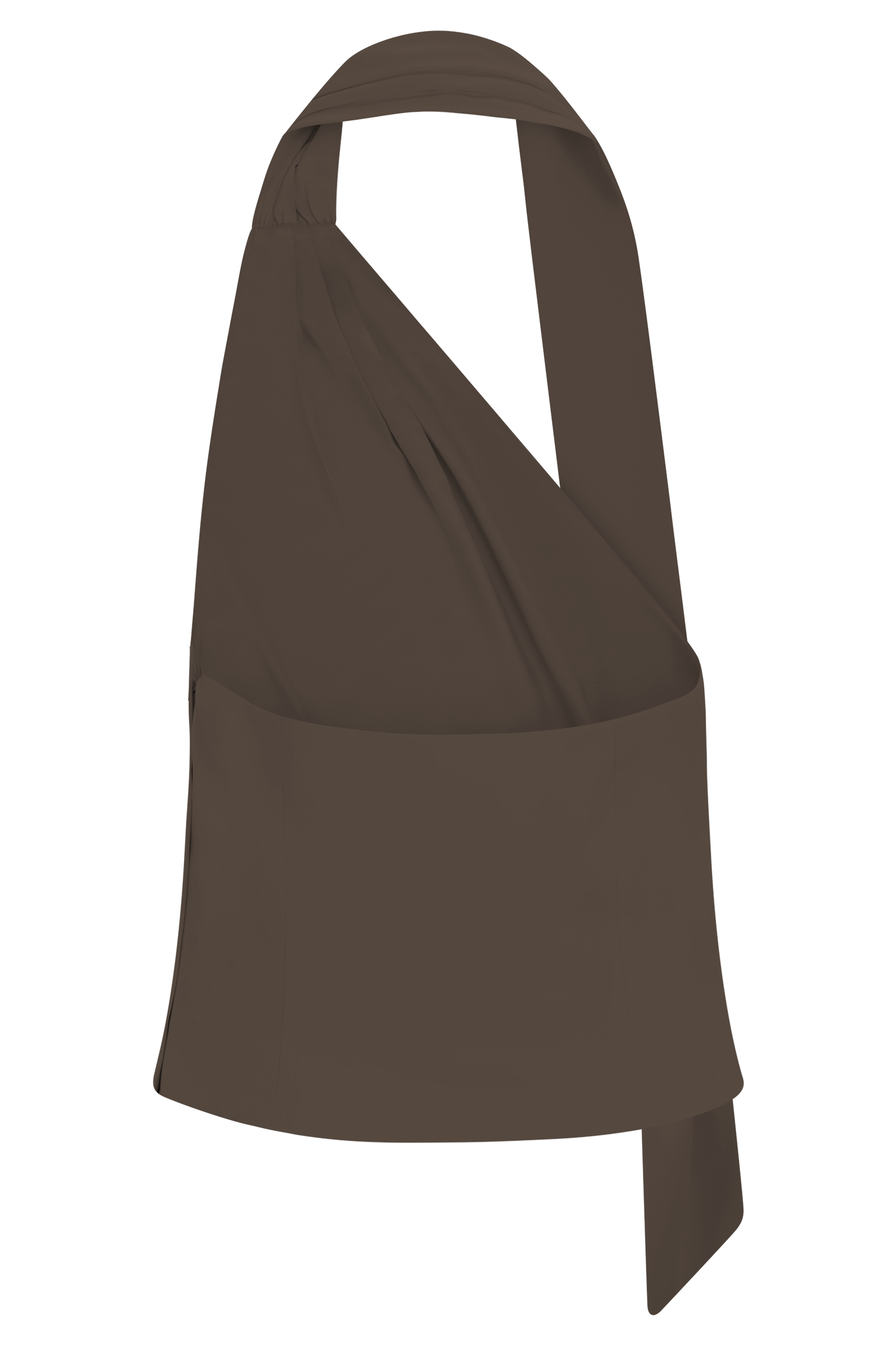 Marina Halter Top With Hardware - Cacao Brown #9