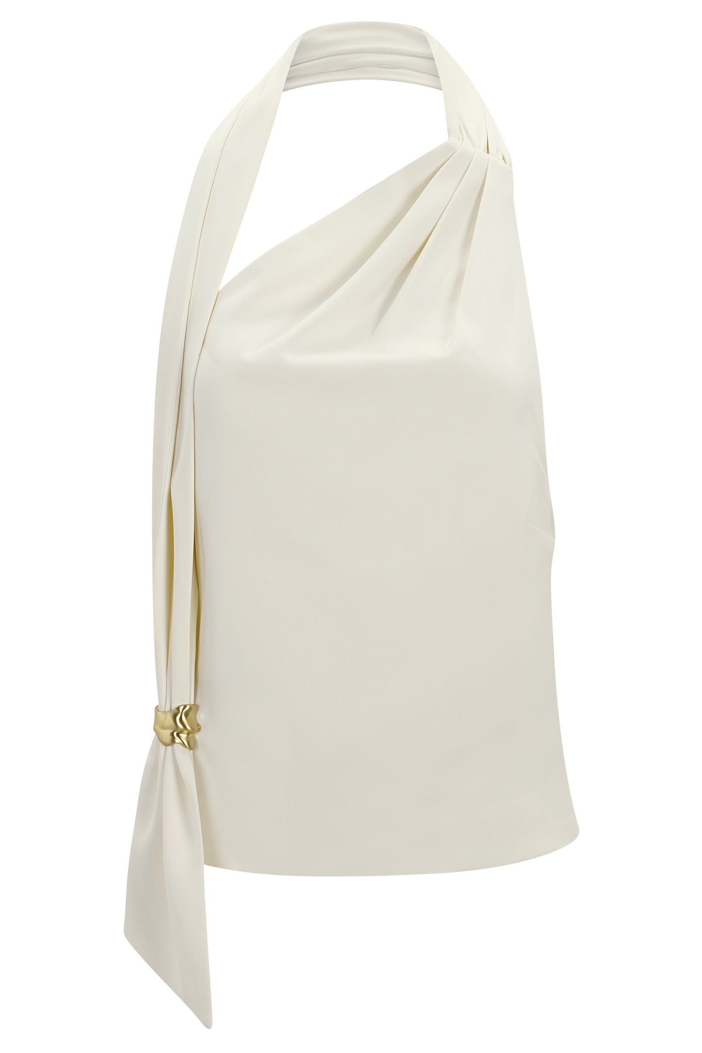 Marina Halter Top With Hardware - Ivory