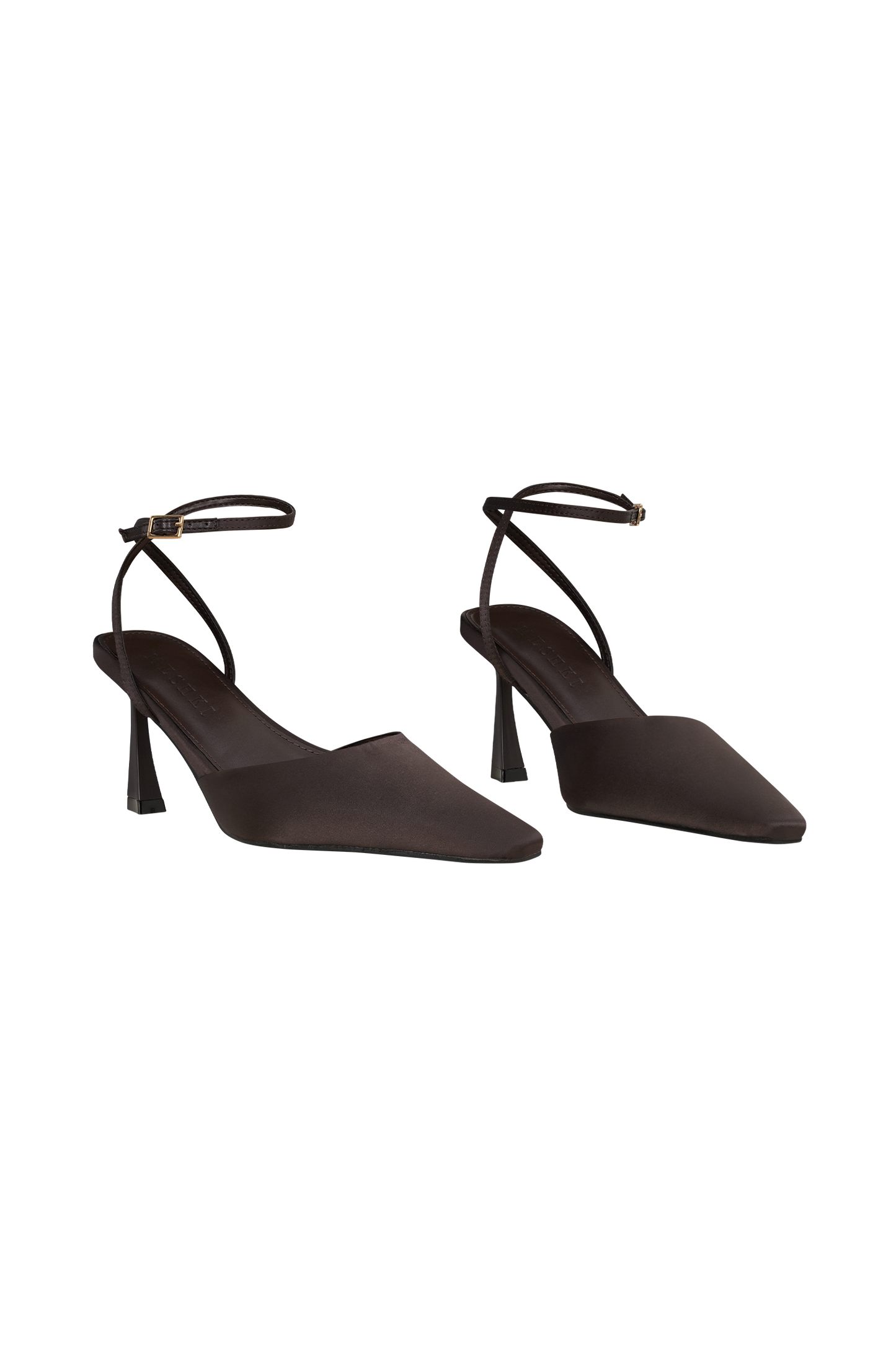 Marley Satin Pointed Heel - Chocolate