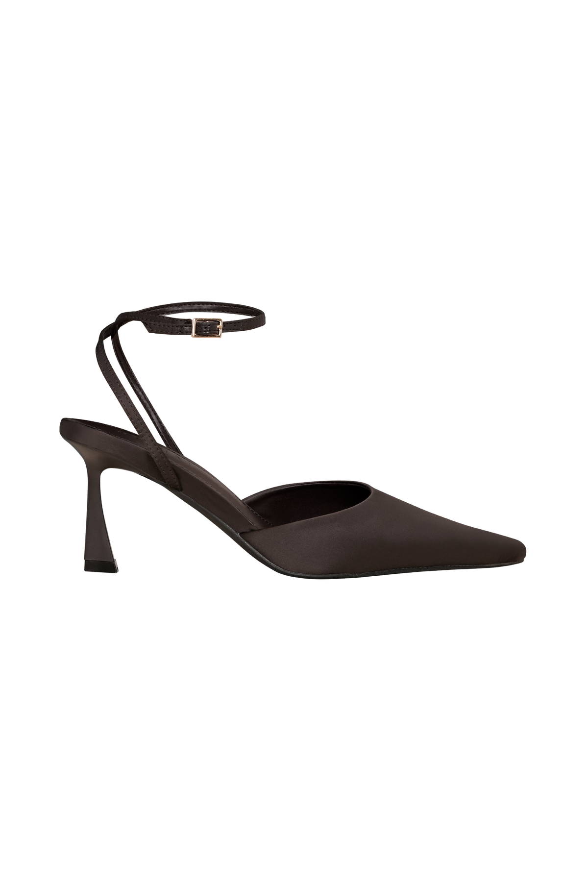 Marley Satin Pointed Heel - Chocolate #2