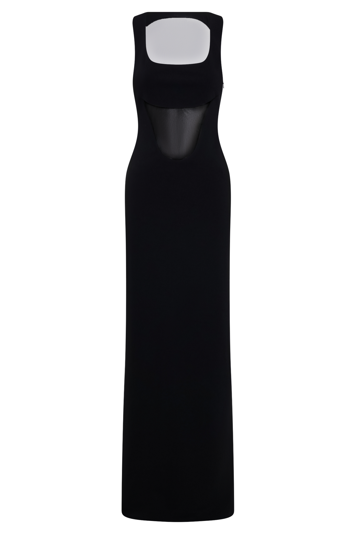 Marlon Crepe And Mesh Maxi Dress - Black #9