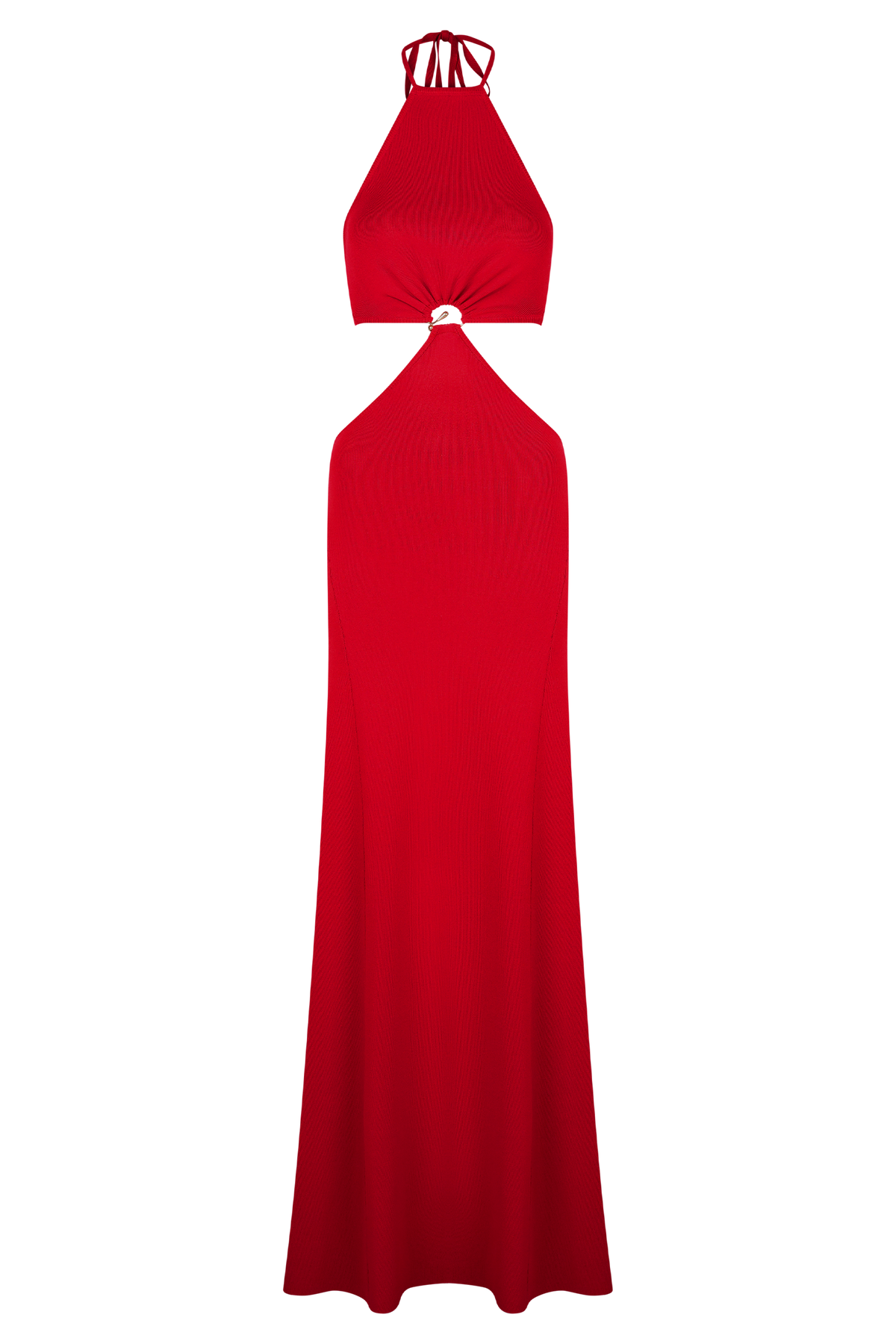 Marlowe Halter Knit Maxi Dress - Red #11