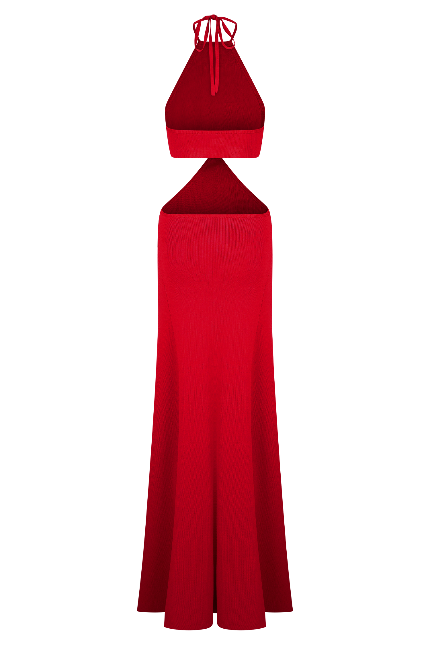Marlowe Halter Knit Maxi Dress - Red #10