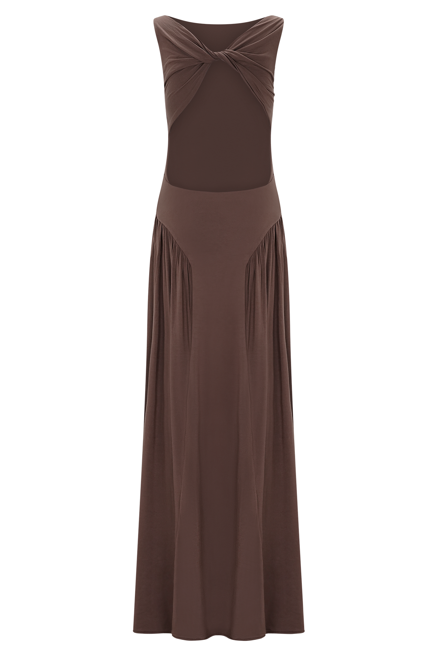 Marnie Modal Sleeveless Maxi Dress - Chocolate