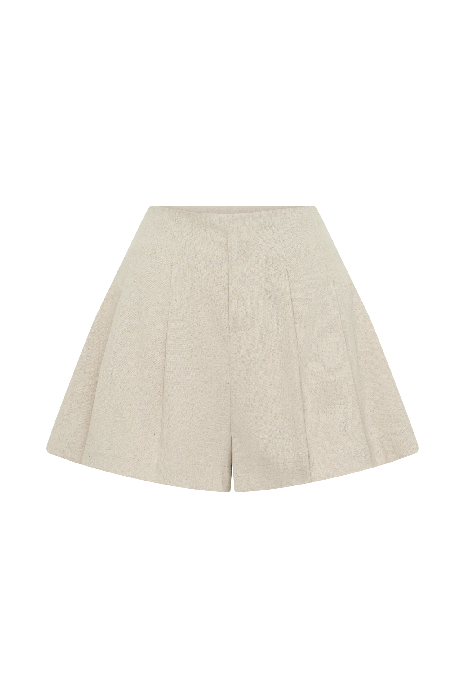 Martine Pleated Linen Short - Natural #9