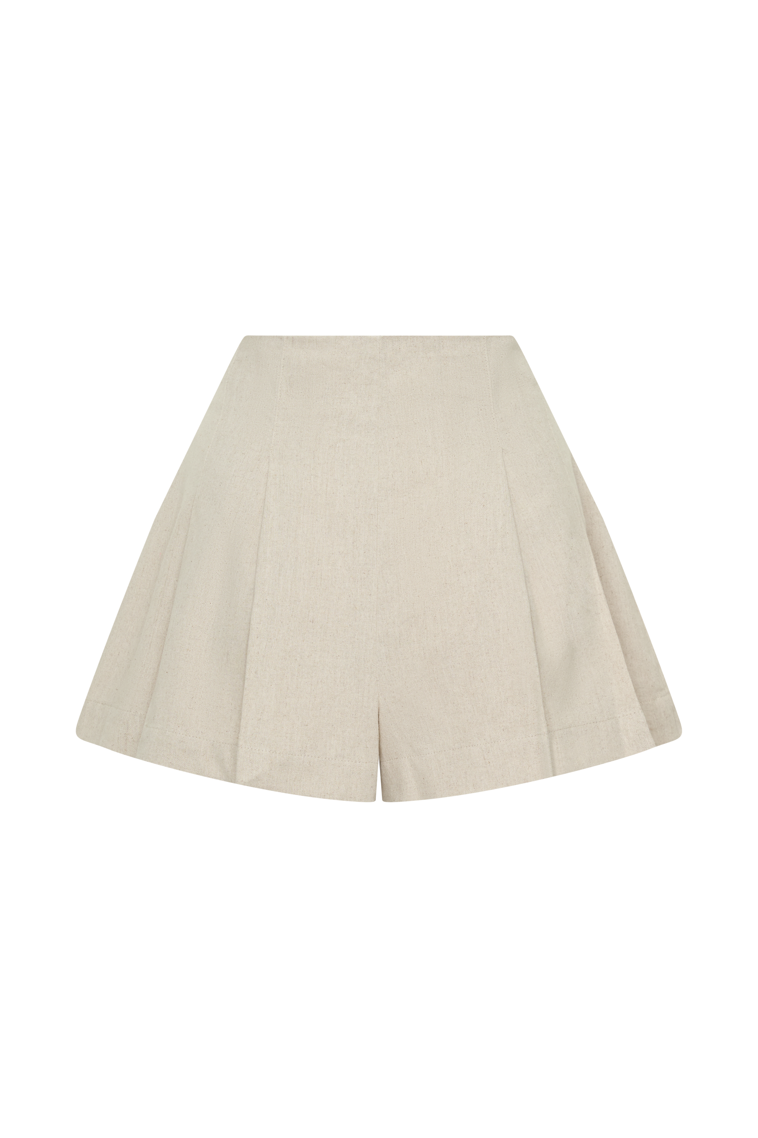 Martine Pleated Linen Short - Natural #8