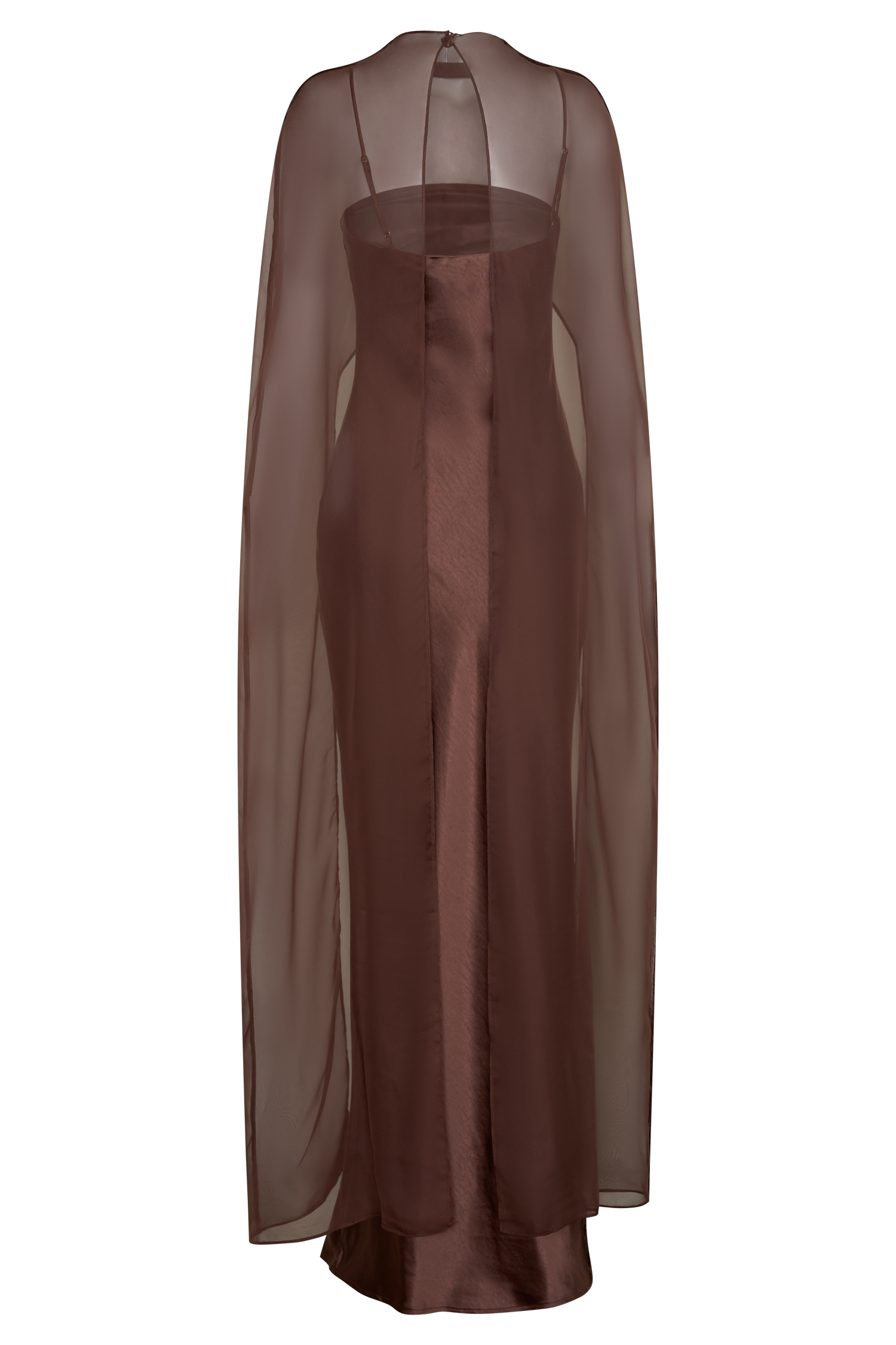 Martinne Chiffon Overlay Maxi Dress - Mocha #8