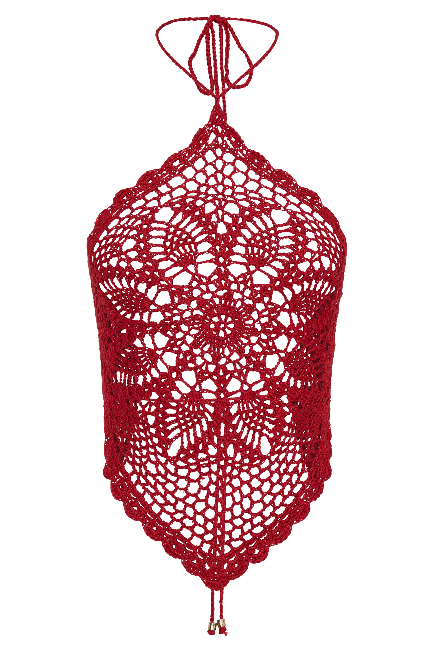 Marvin Crochet Halter Top - Red #9