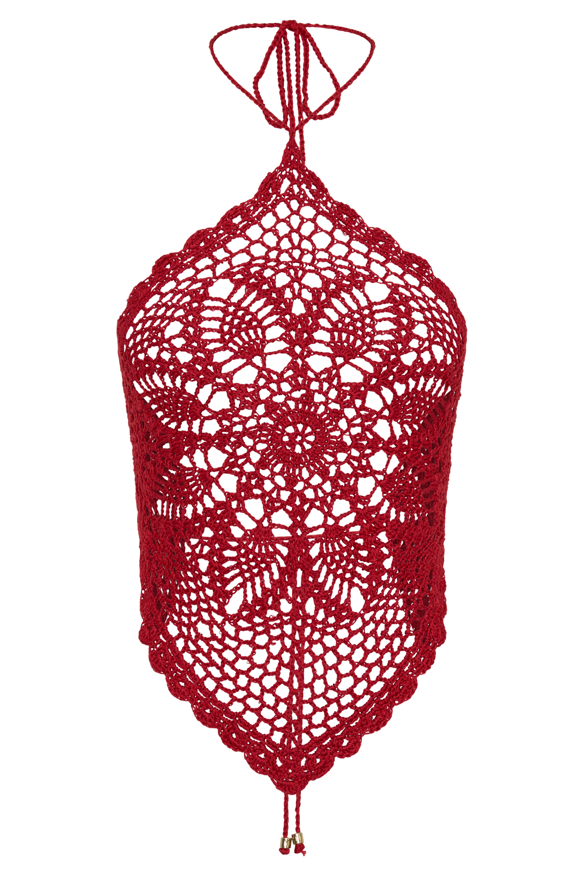 Marvin Crochet Halter Top - Red #9