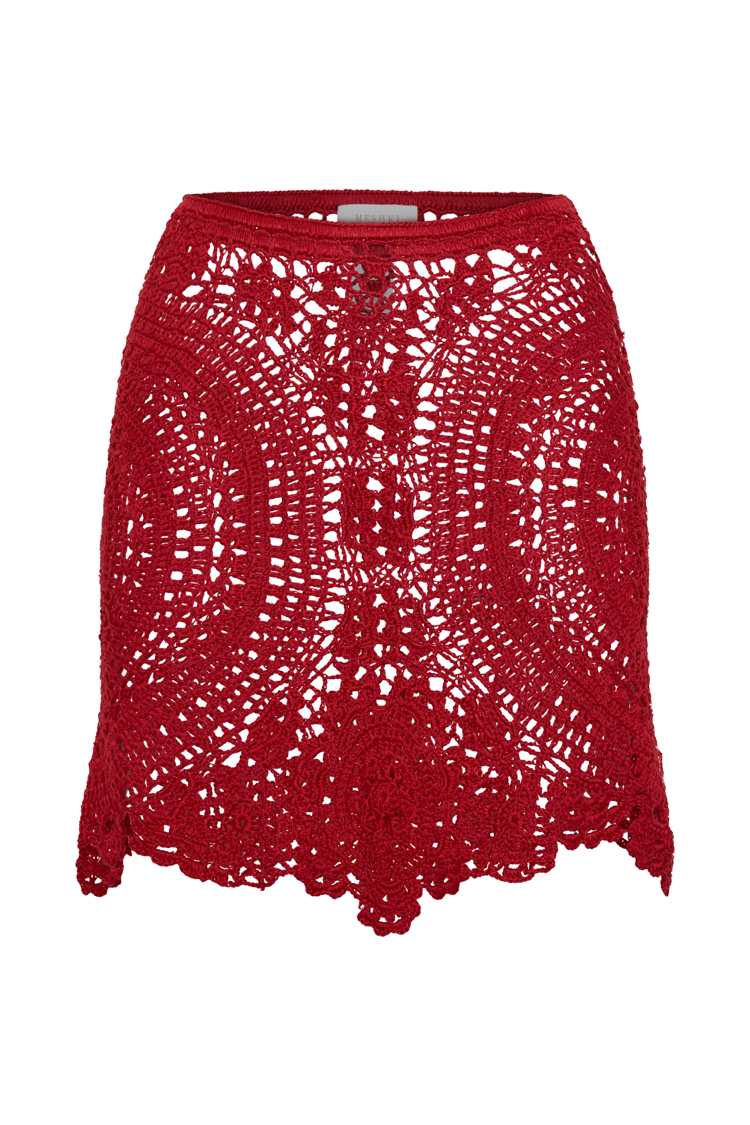 Marvin Crochet Mini Skirt - Red #10
