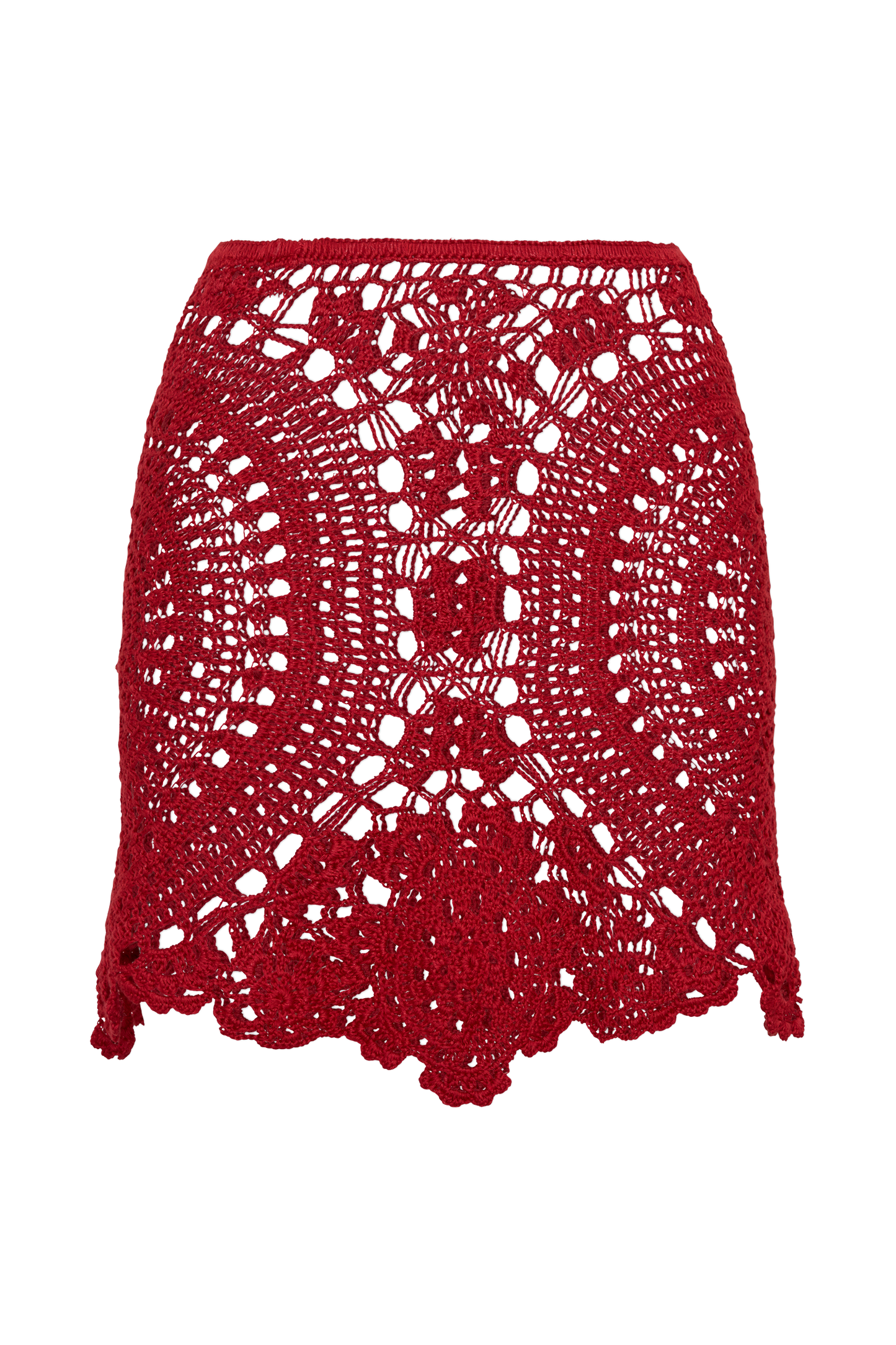 Marvin Crochet Mini Skirt - Red