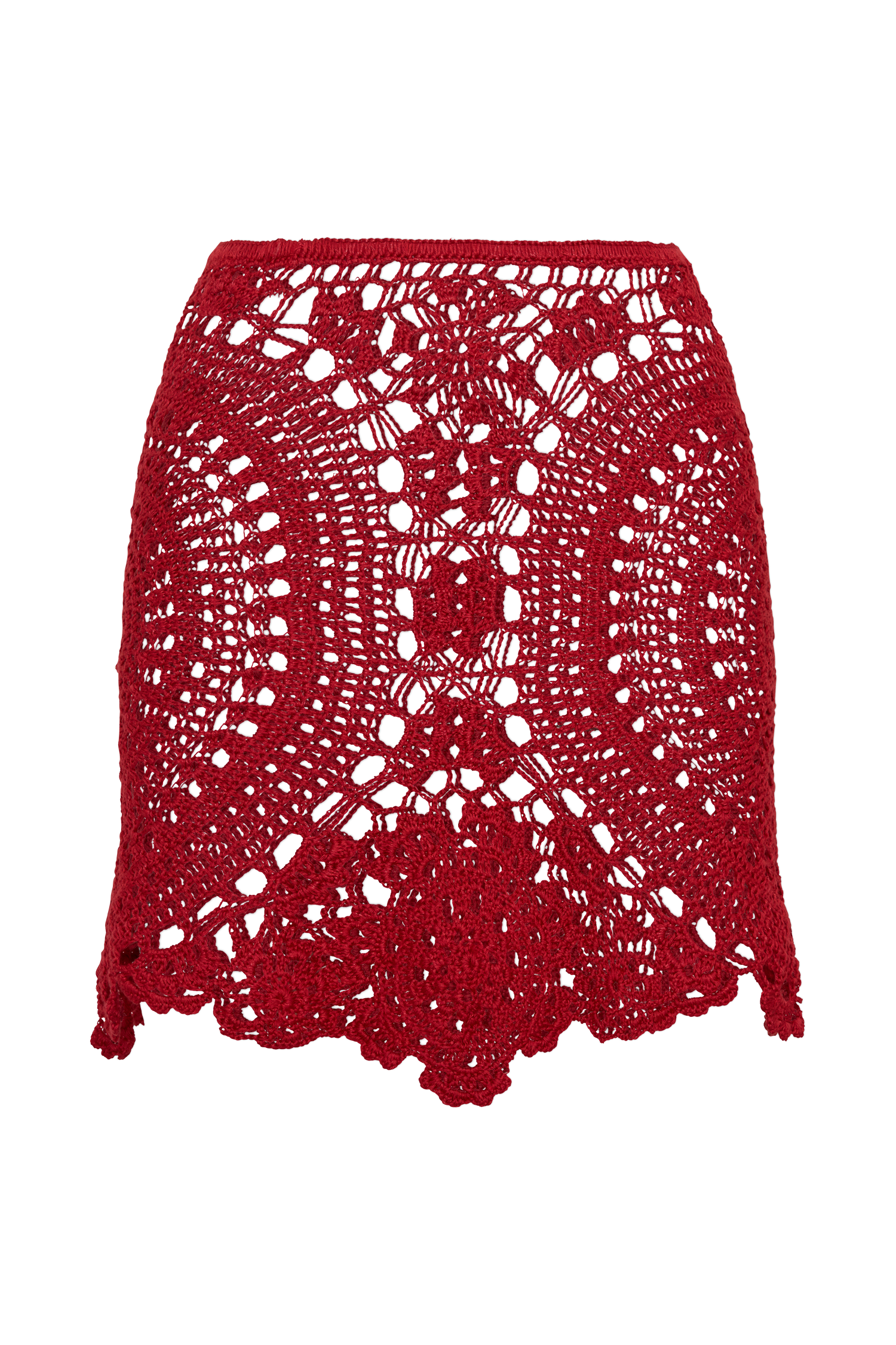 Marvin Crochet Mini Skirt - Red #9