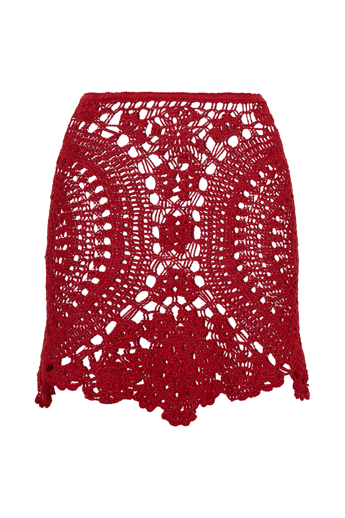 Marvin Crochet Mini Skirt - Red #9