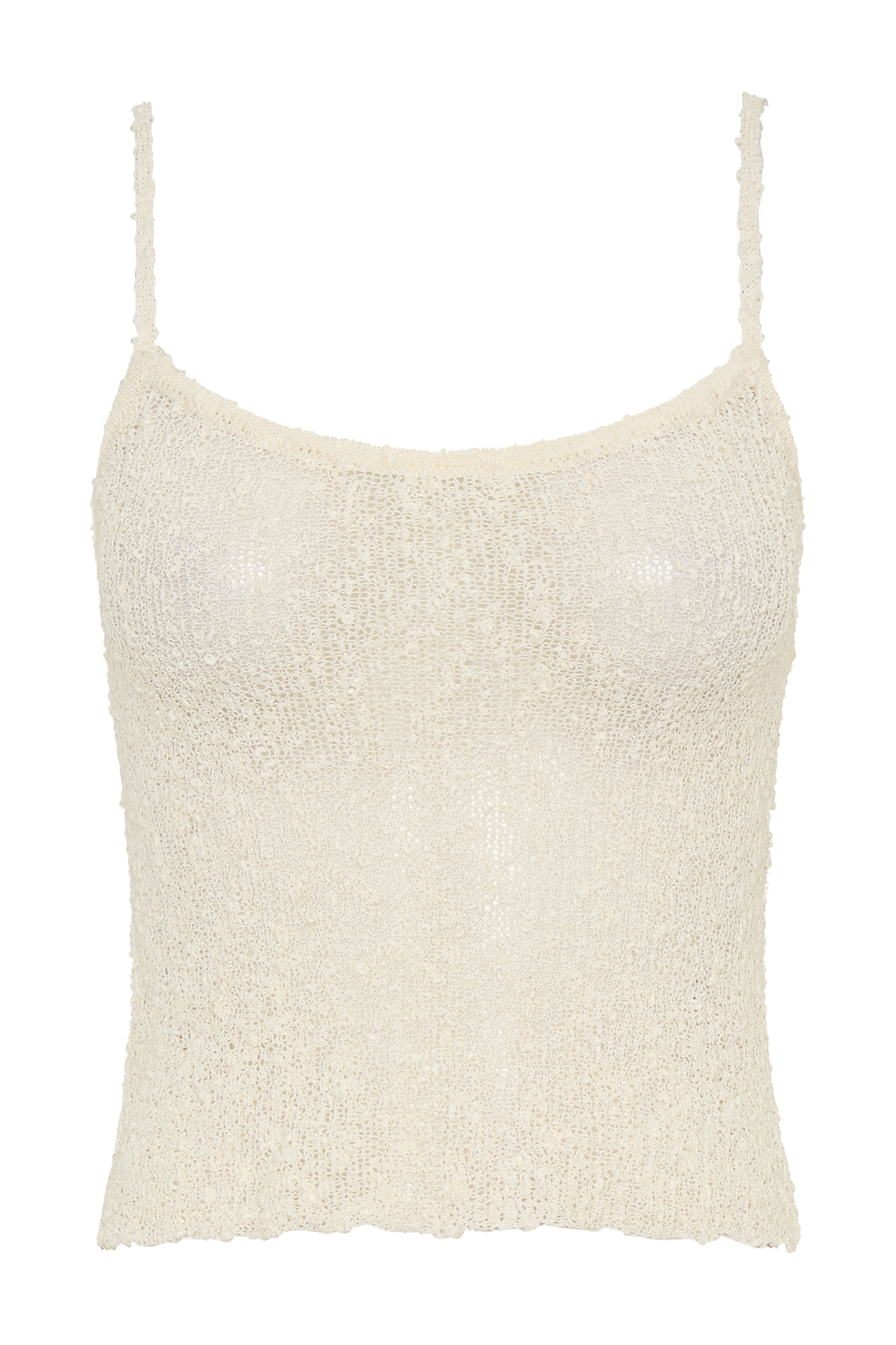 Mattais Boucle Knit Top - Ivory