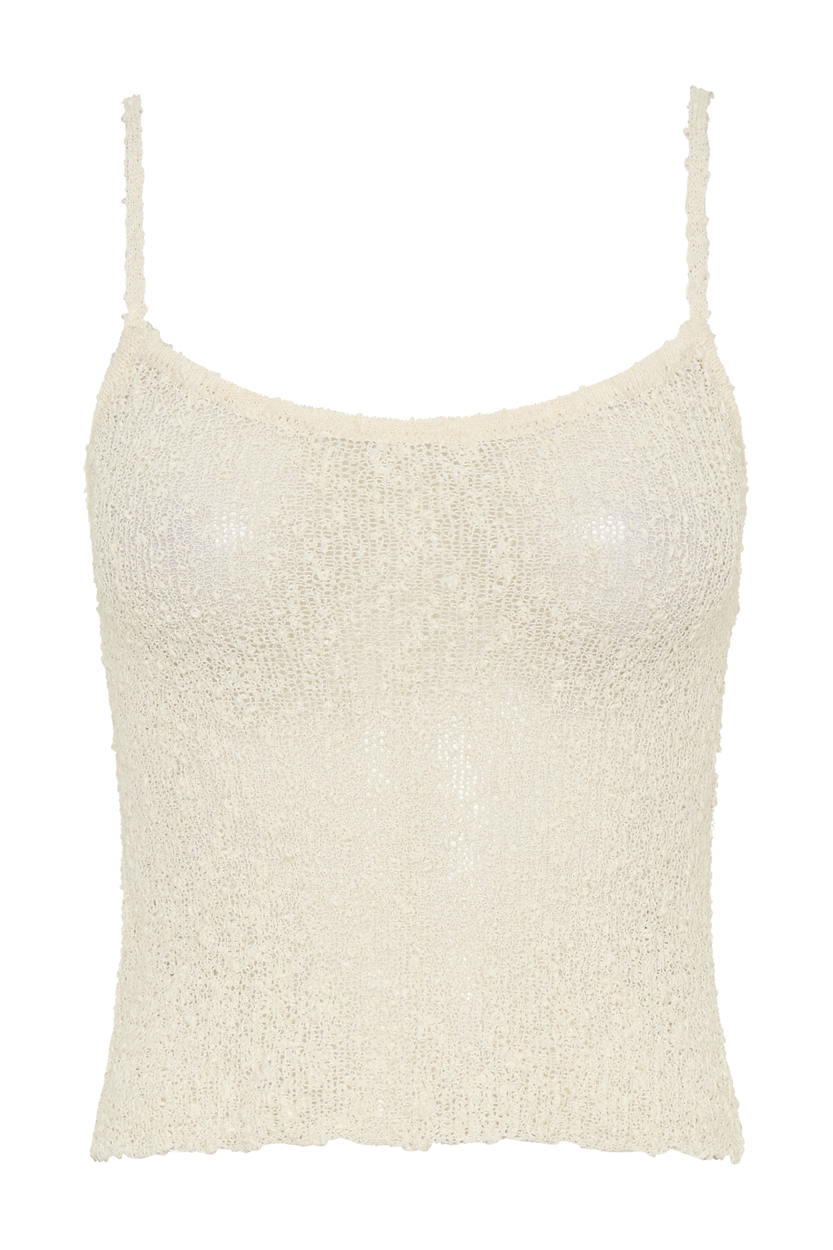 Mattais Boucle Knit Top - Ivory