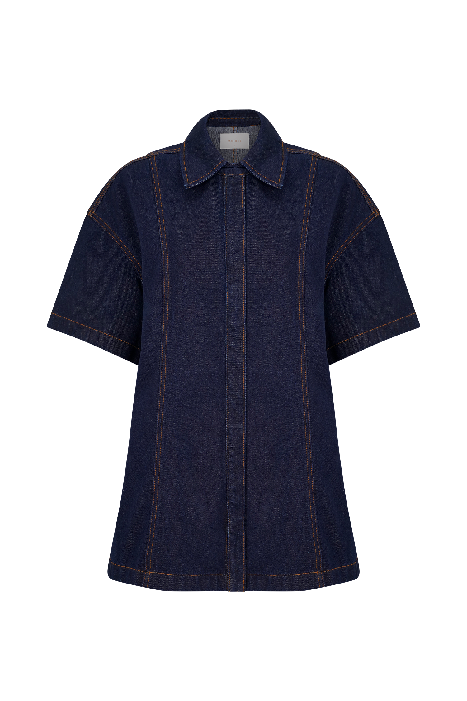 Maya Oversized Denim Shirt - Indigo Blue #7