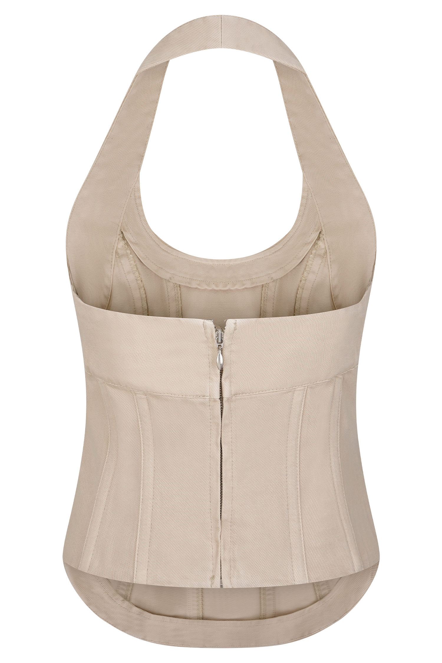 Meadow Denim Corset Halter Top - Stone Wash #8