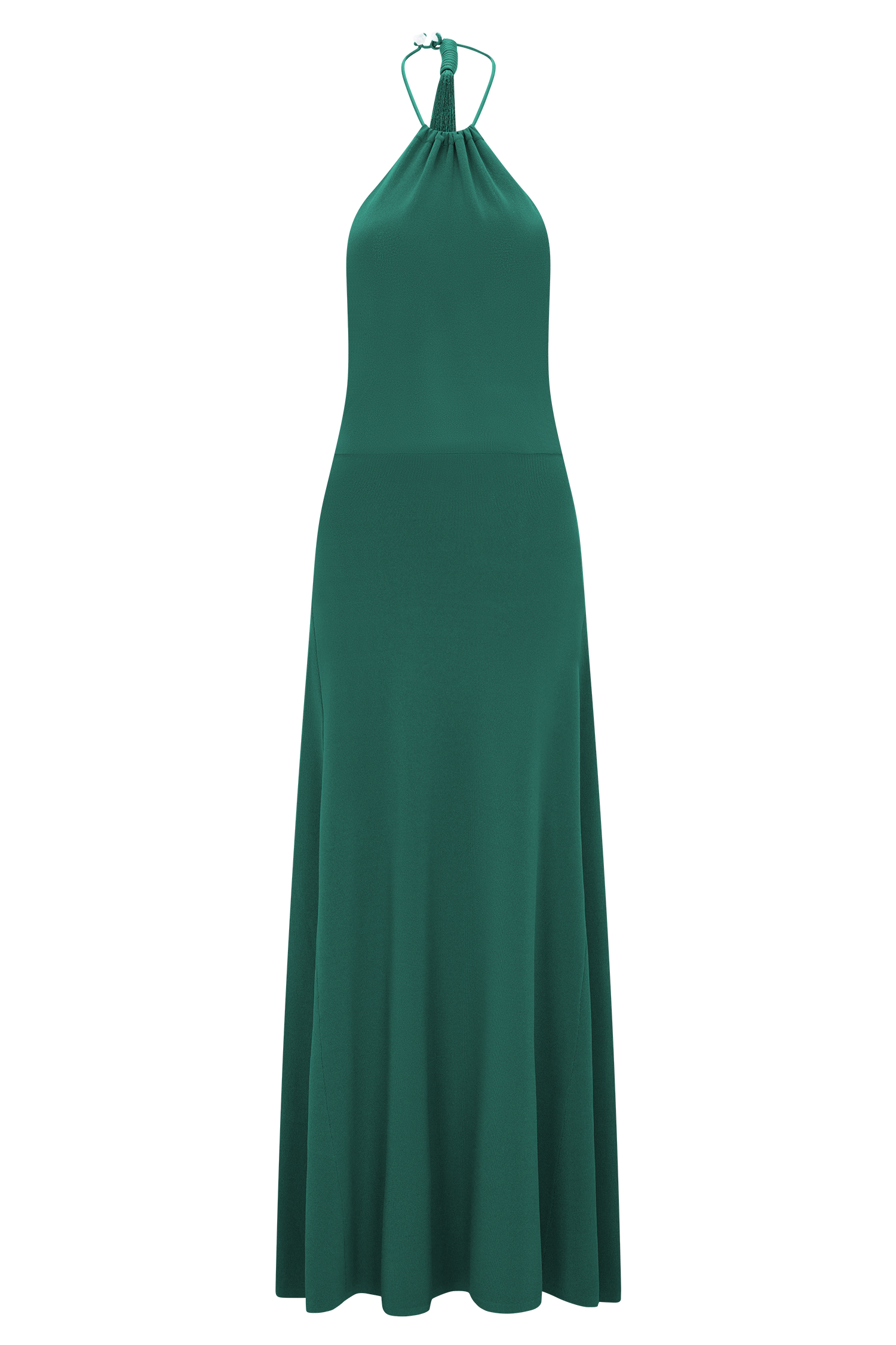 Meg Halter Tassel Maxi Dress - Emerald #8