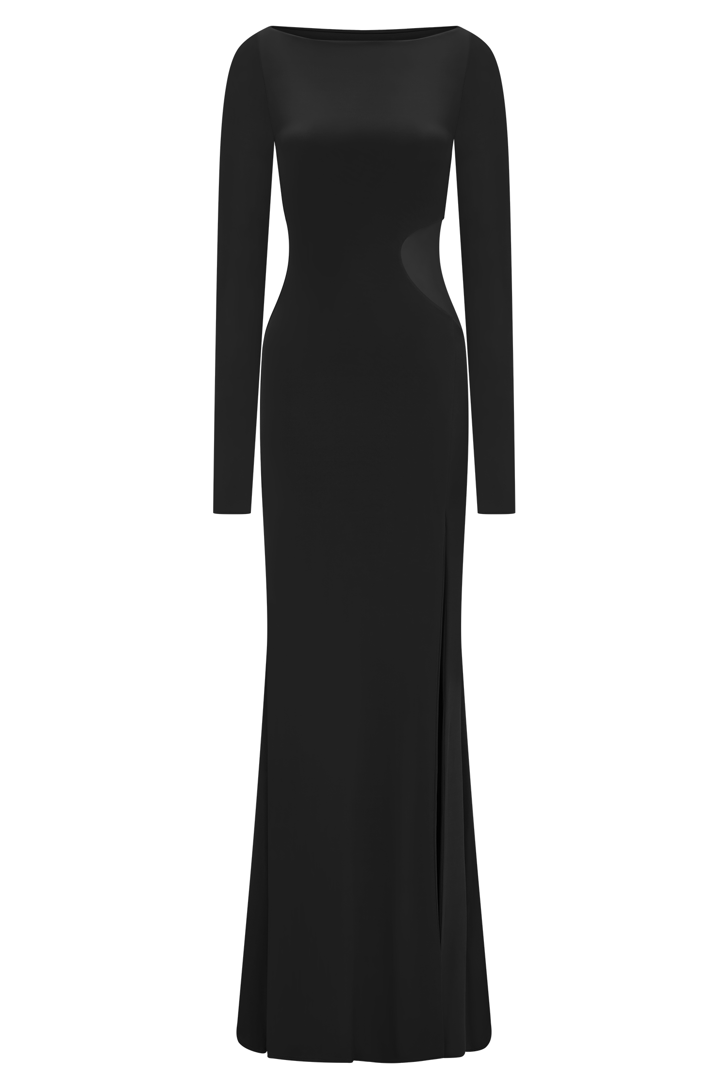 Megan Slinky And Mesh Maxi Dress - Black #7