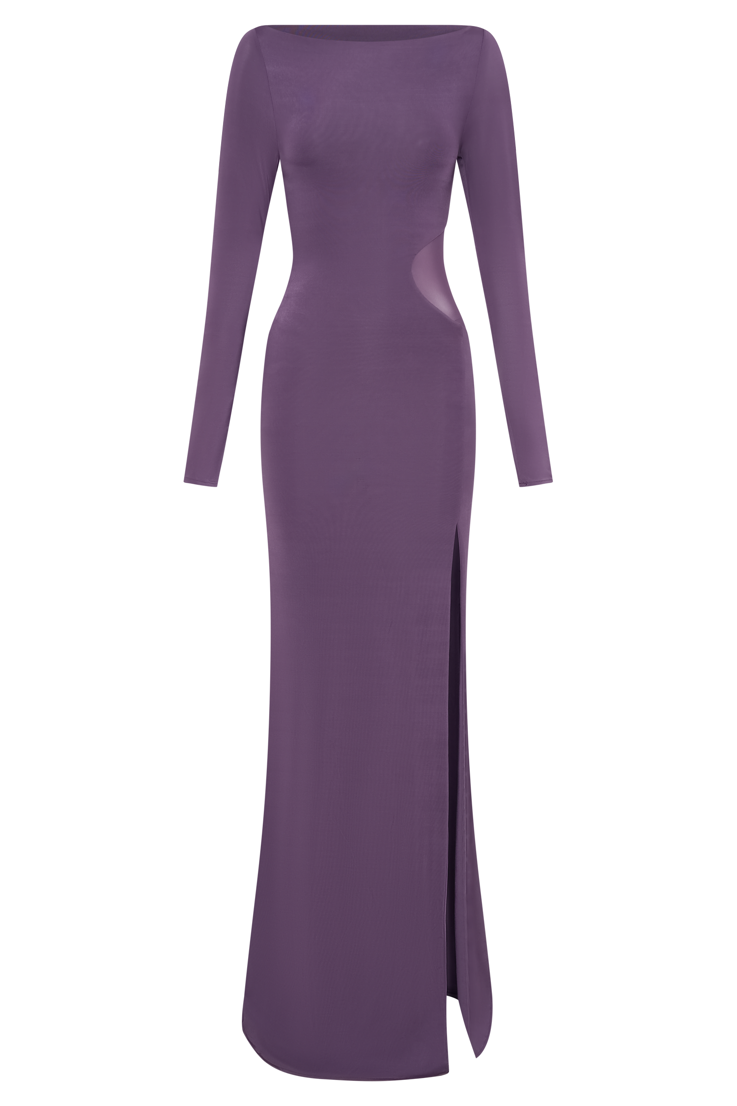 Megan Slinky And Mesh Maxi Dress - Purple #8