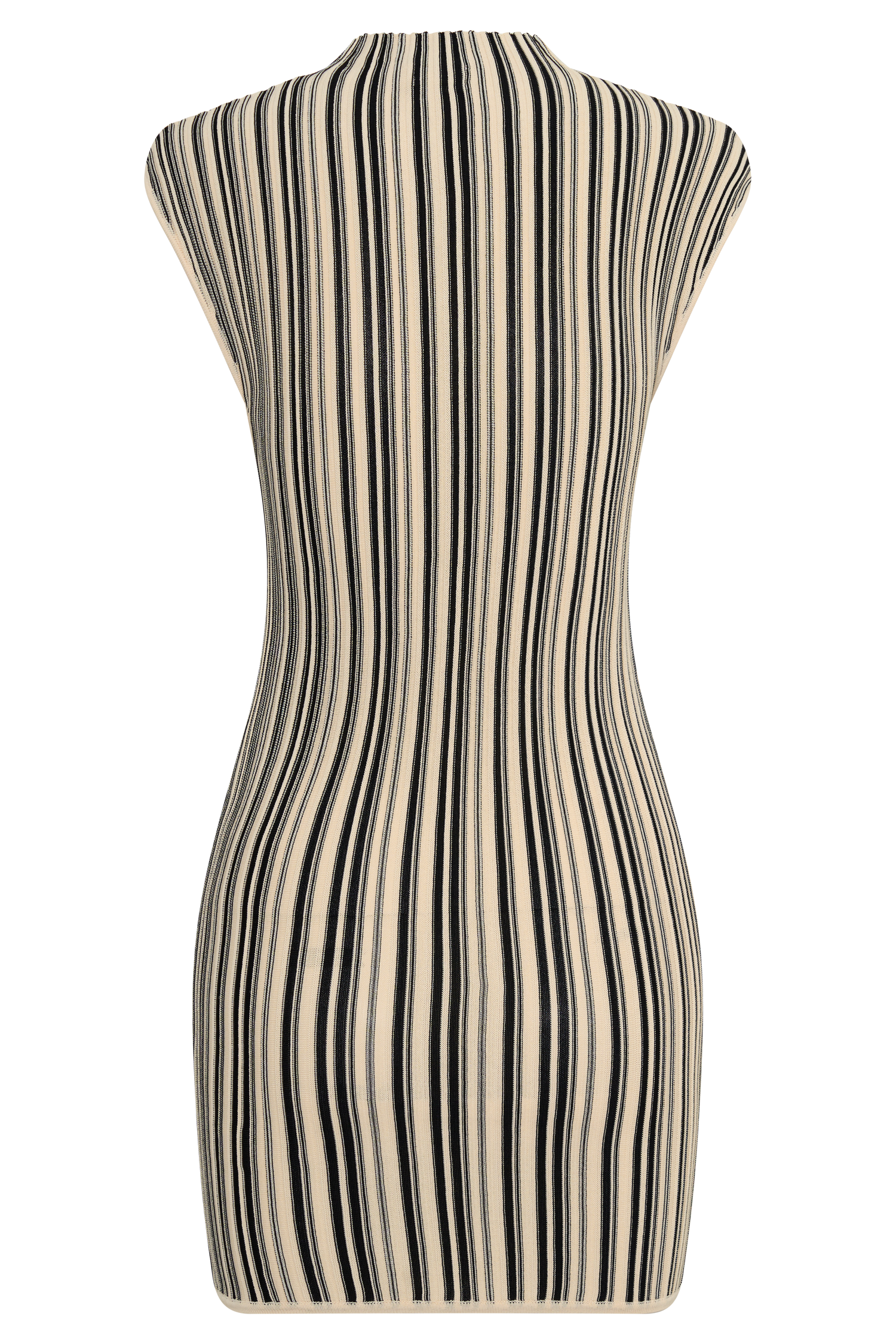 Meggie Striped Sleeveless Mini Dress - Black/Ivory #8